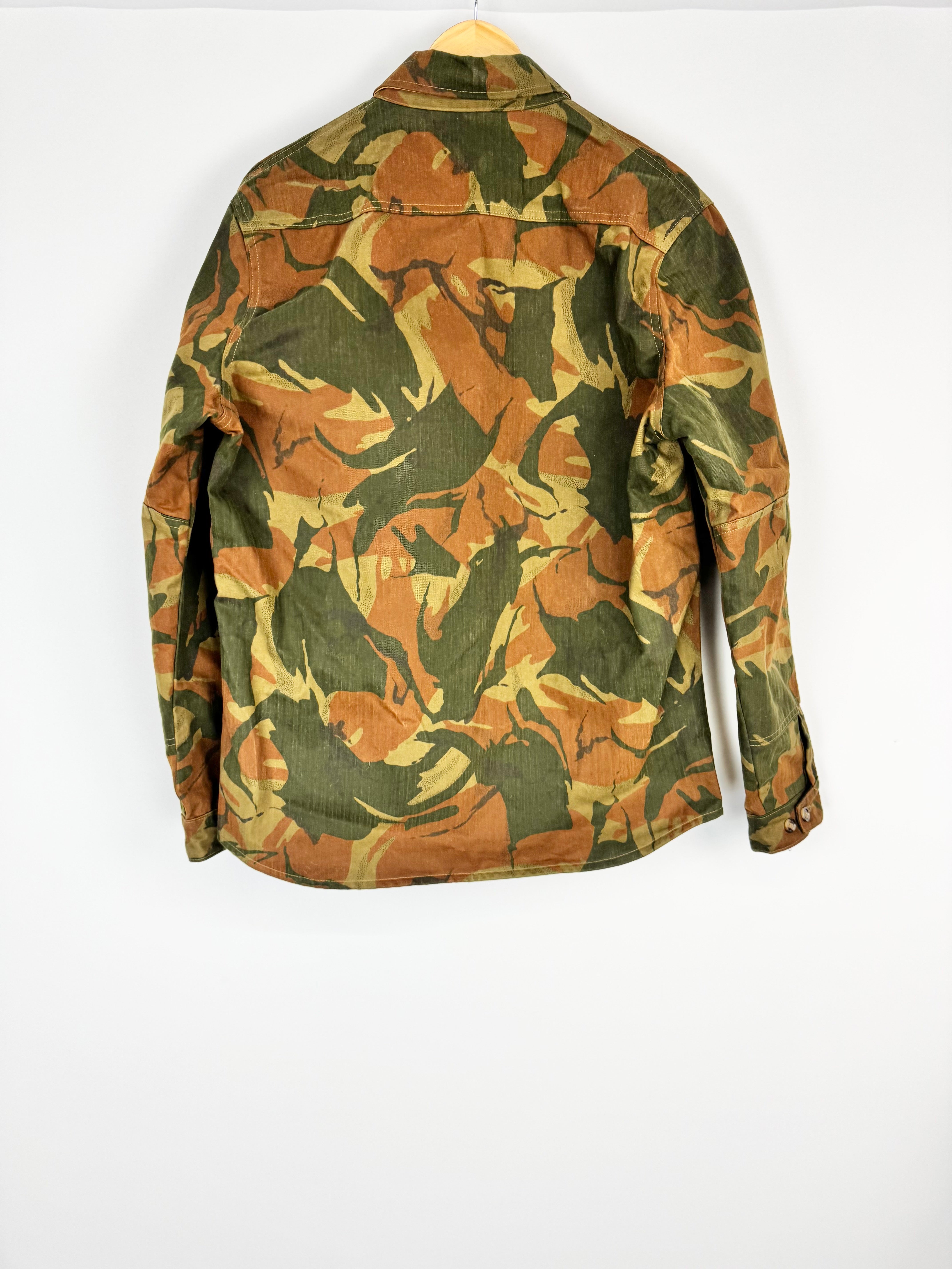 Dehen Camo Patterned Wax Cotton Shirt - M
