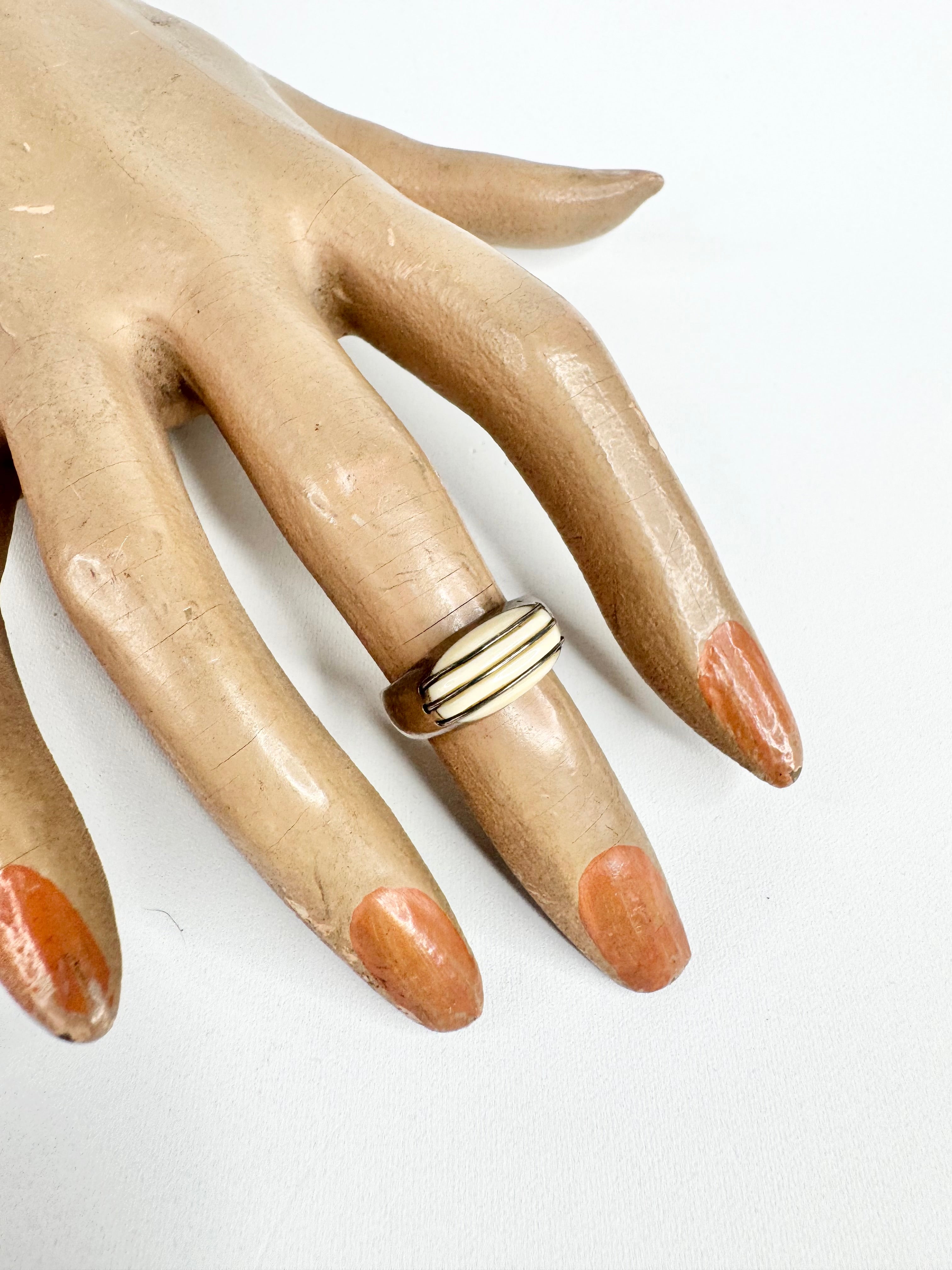 Vintage Silver Abstract Ring