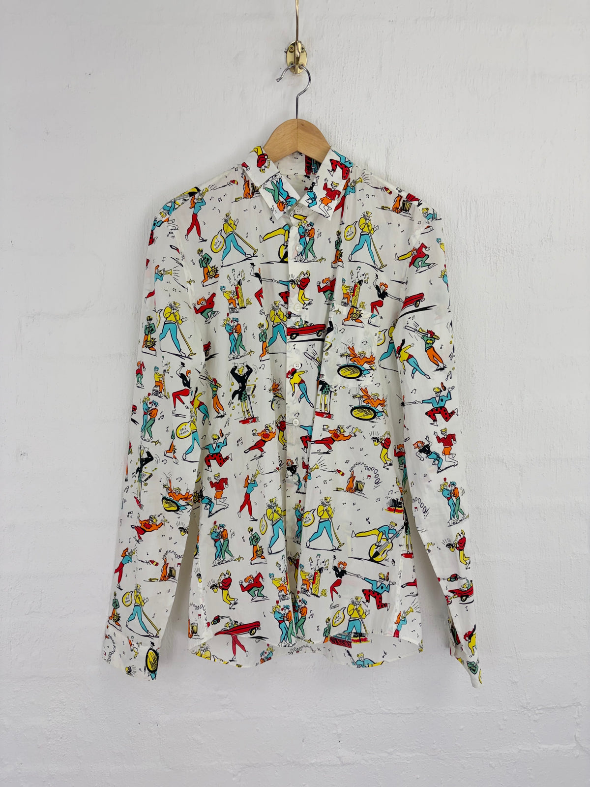 Prada Spring Summer 2012 Dance Americana Illustrated Shirt - 42