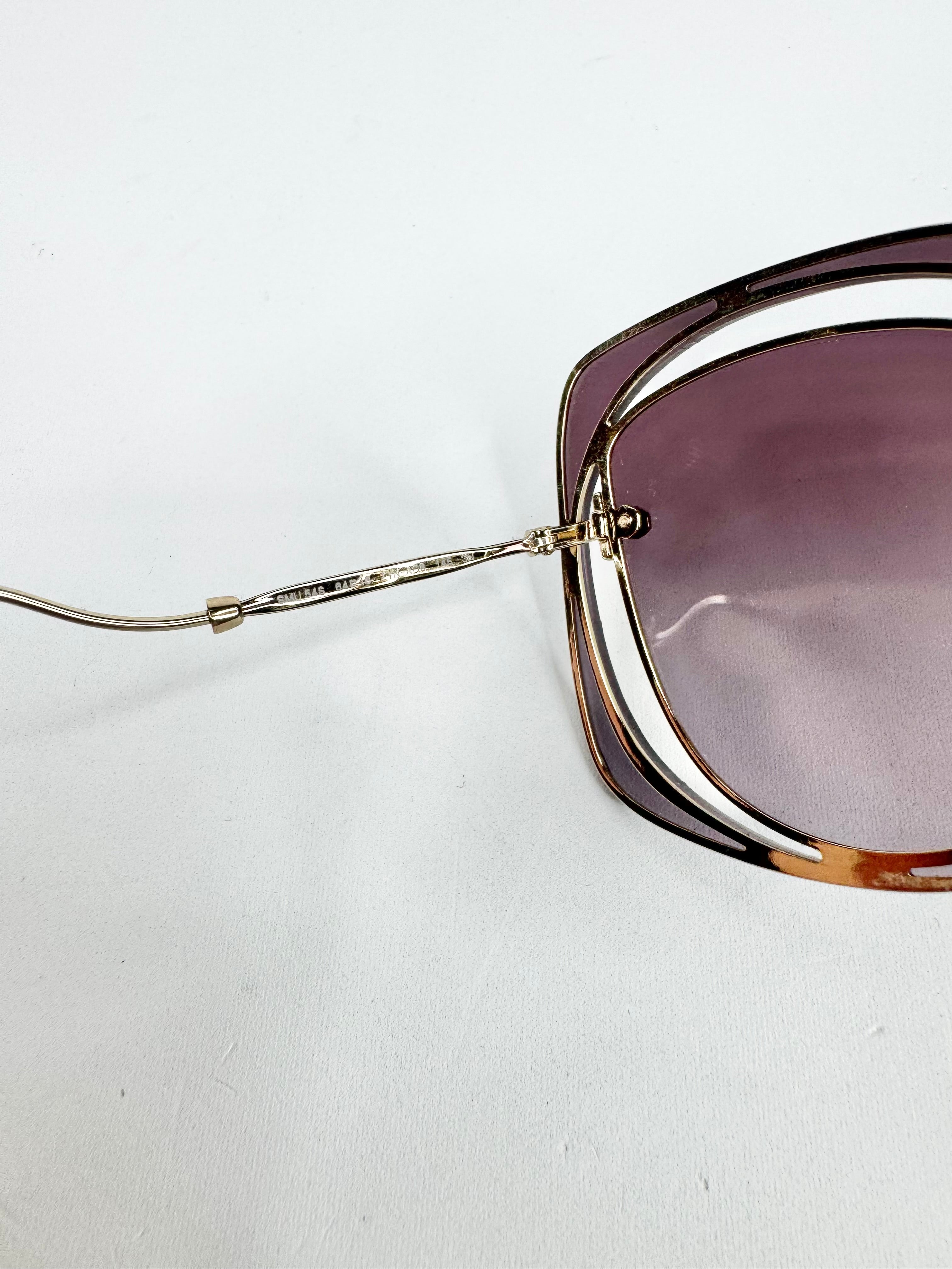 Miu Miu Lavender Tinted 'Scenique Evolution' Cut Out Sunglasses