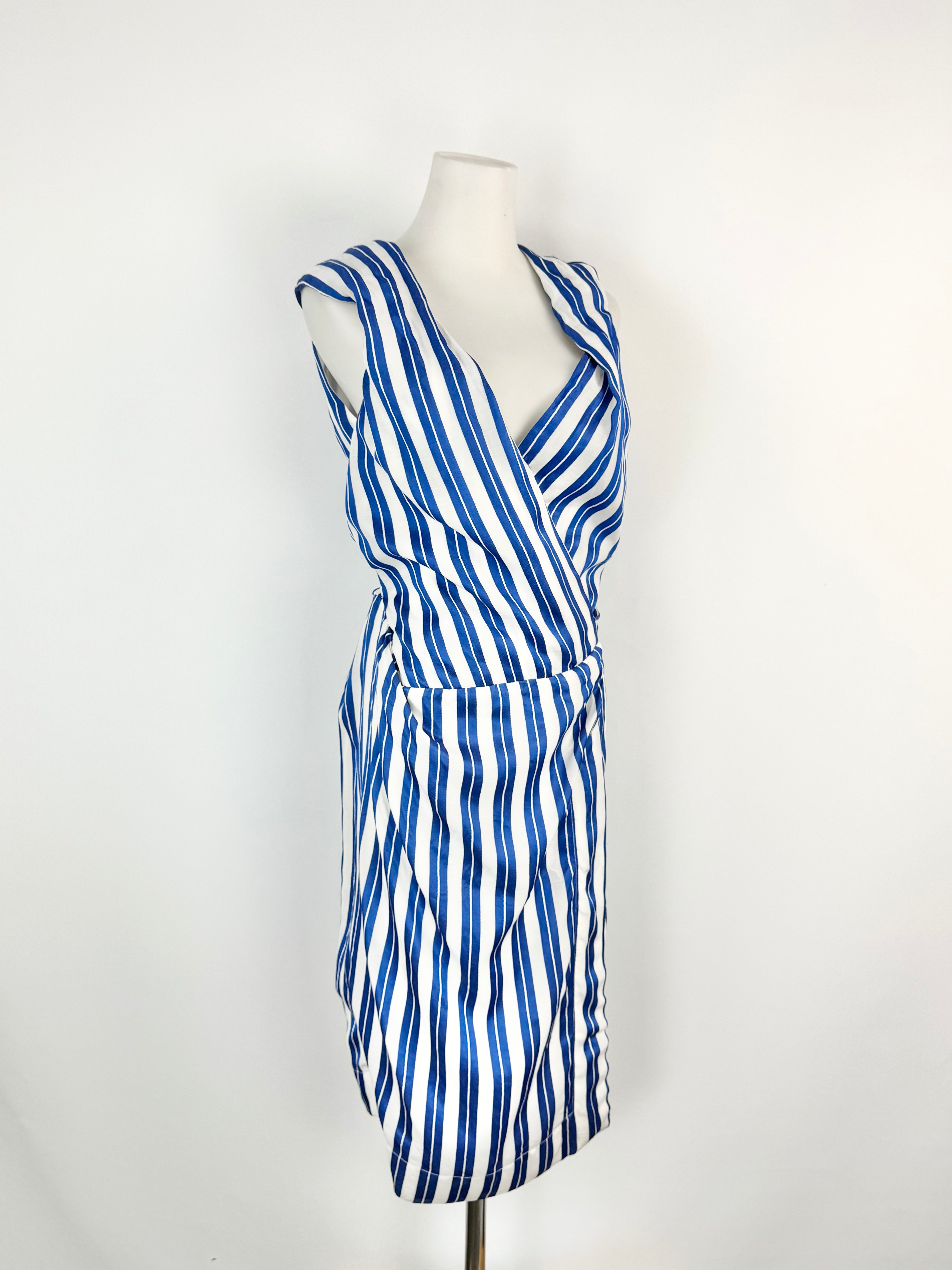 Vivienne Westwood Red Label Blue & White Striped Dress - AU10