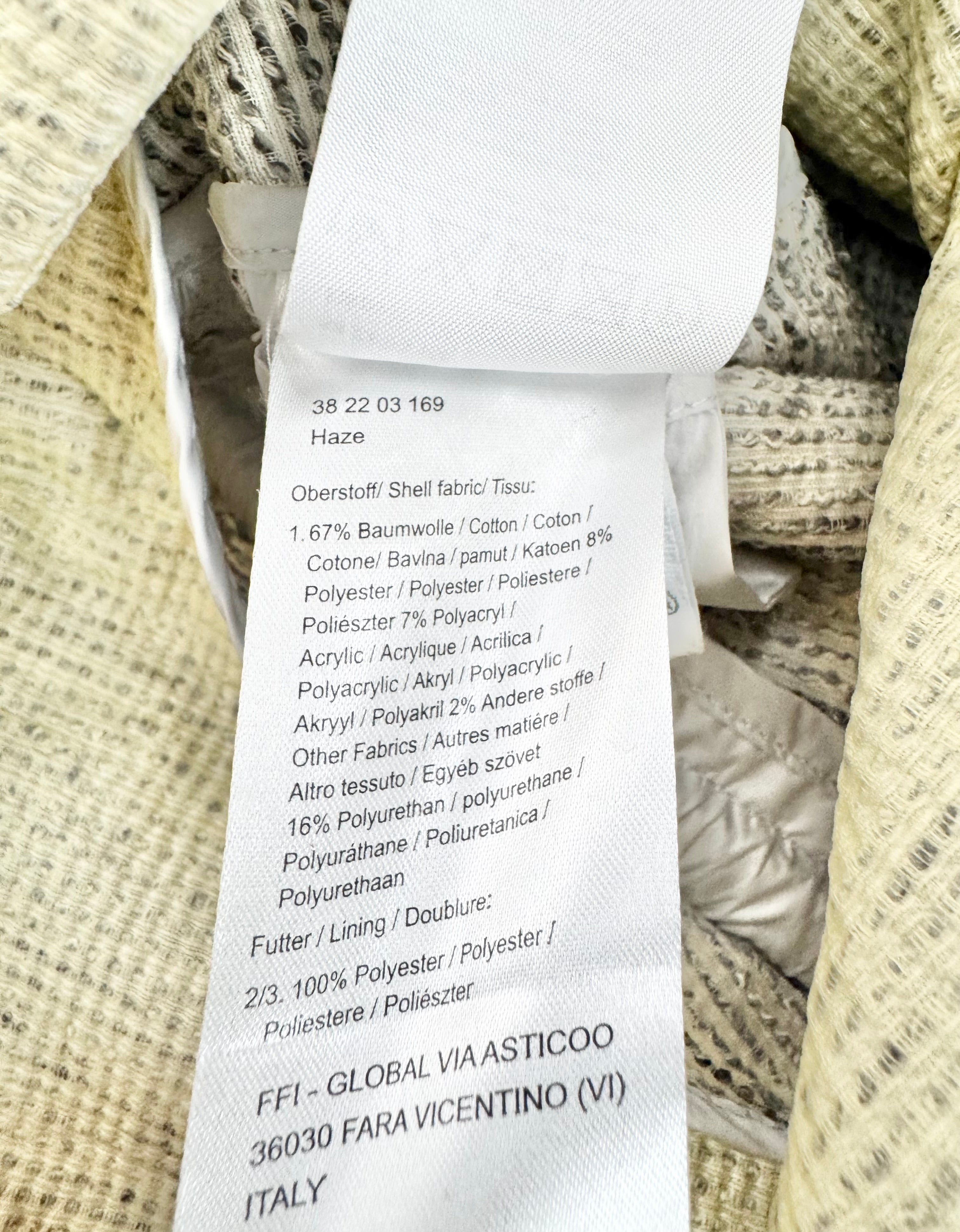 Active by Marithé + François Girbaud Cream Grid Pattern Biker Style Jacket - AU12