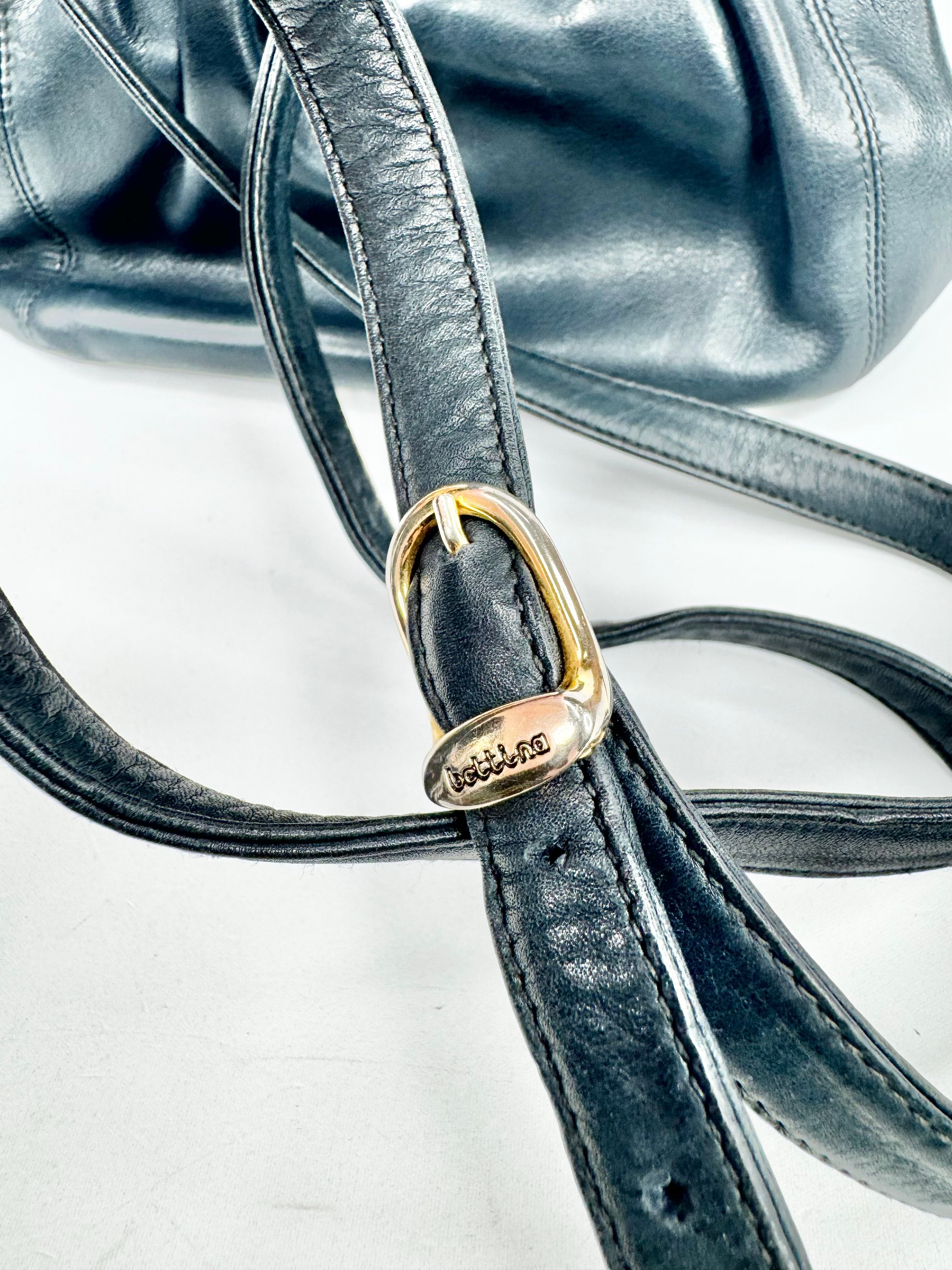 Bettina Midnight Blue Leather Cross Body Purse Purse