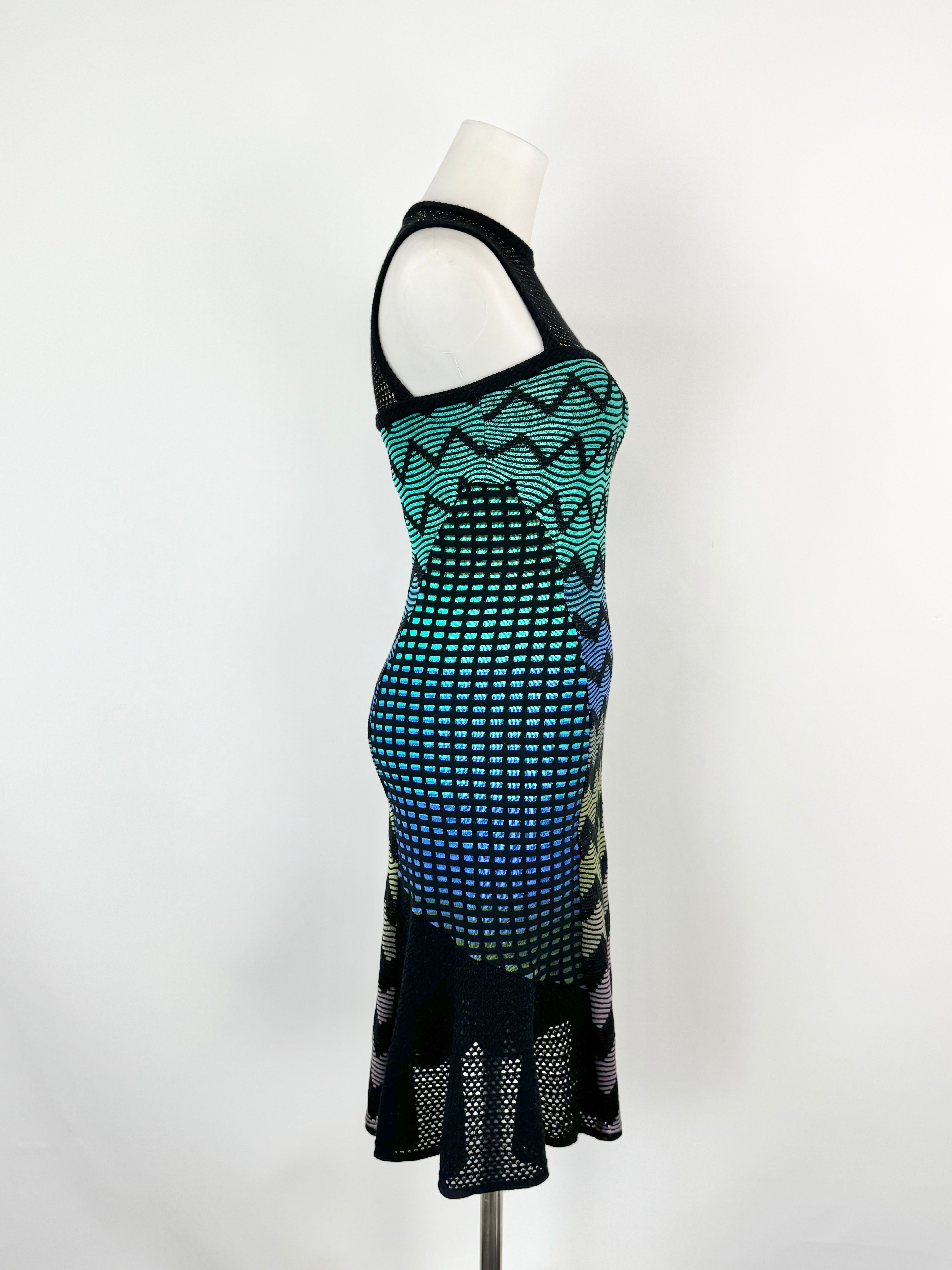 M Missioni Blue, Green & Yellow A-Line Dress - AU6/8
