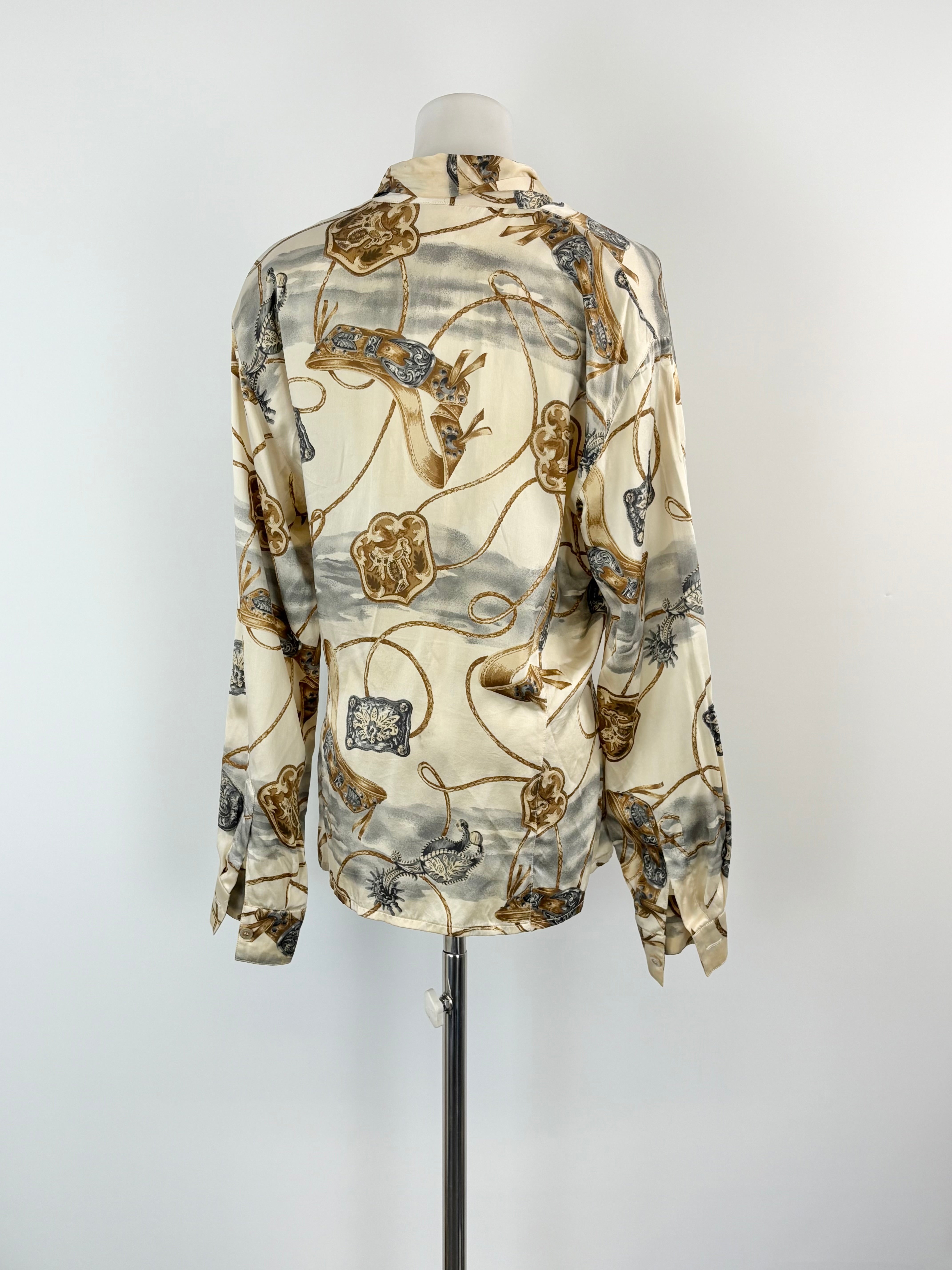 Escada by Margaretha Ley Vintage Patterned Silk Blouse - AU10
