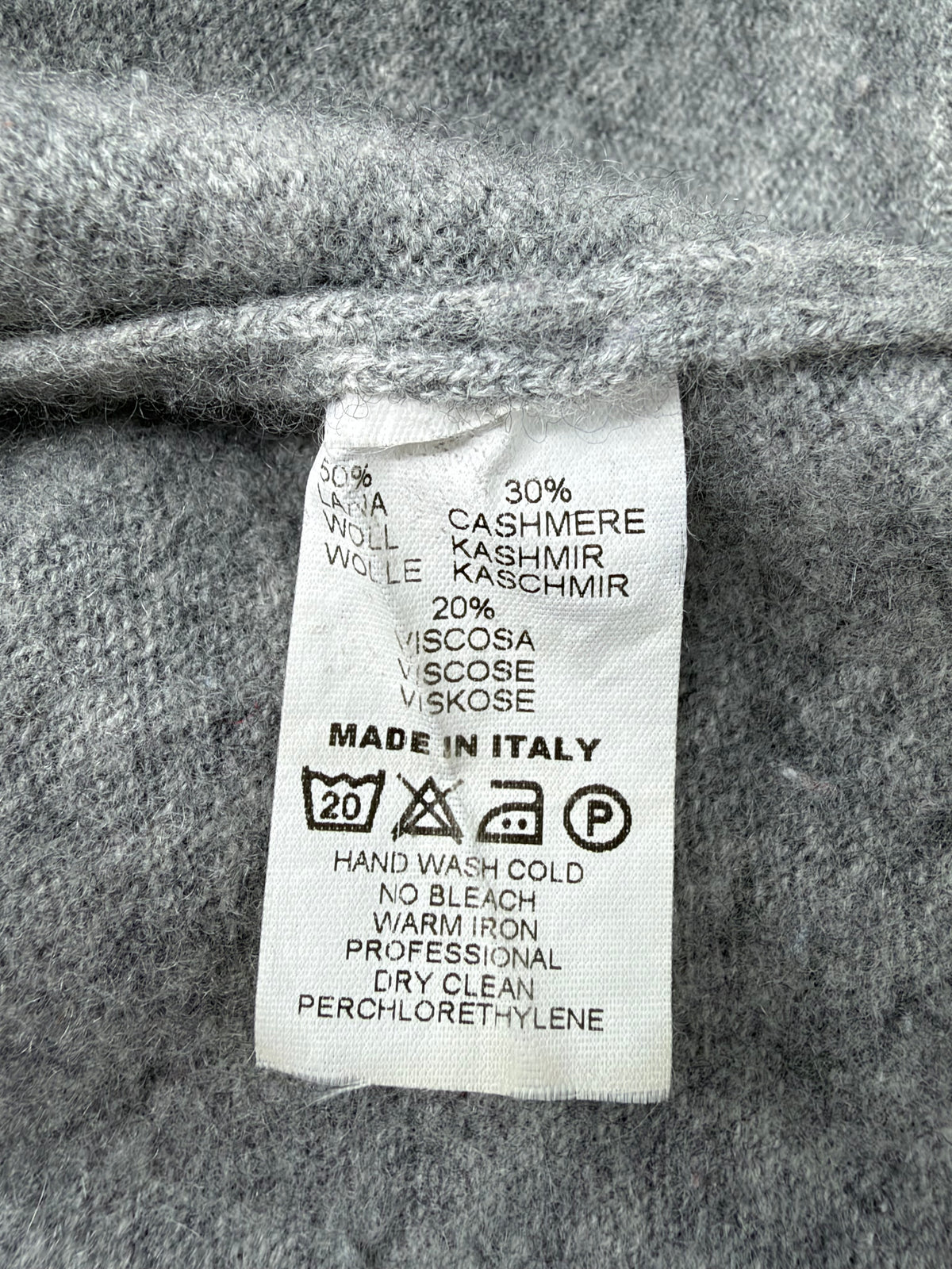 Gran Sasso Pale Grey Cashmere Vest - AU8/10