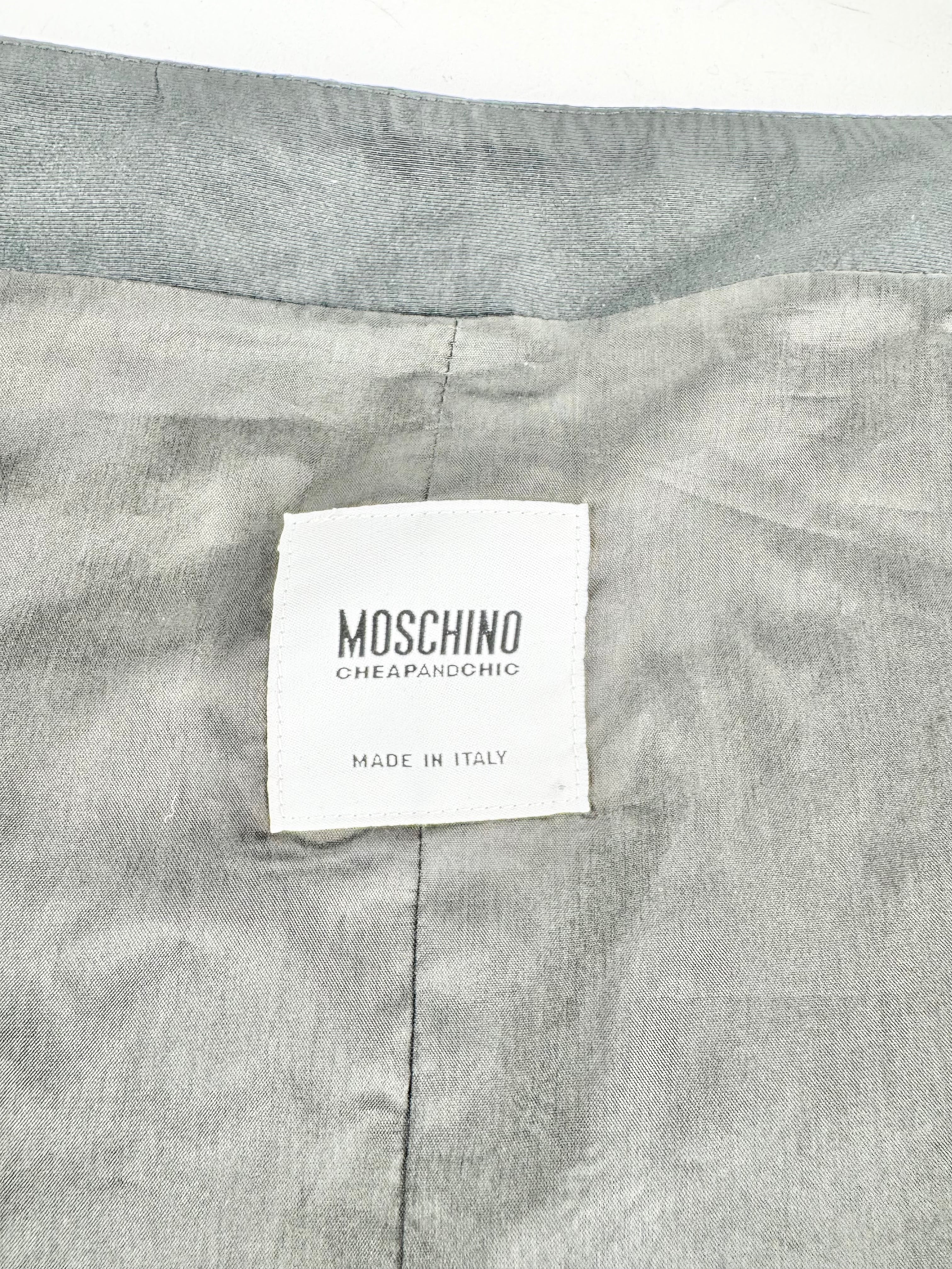 Moschino Cheap & Chic Black Bow Tie Zippered Jacket - AU10