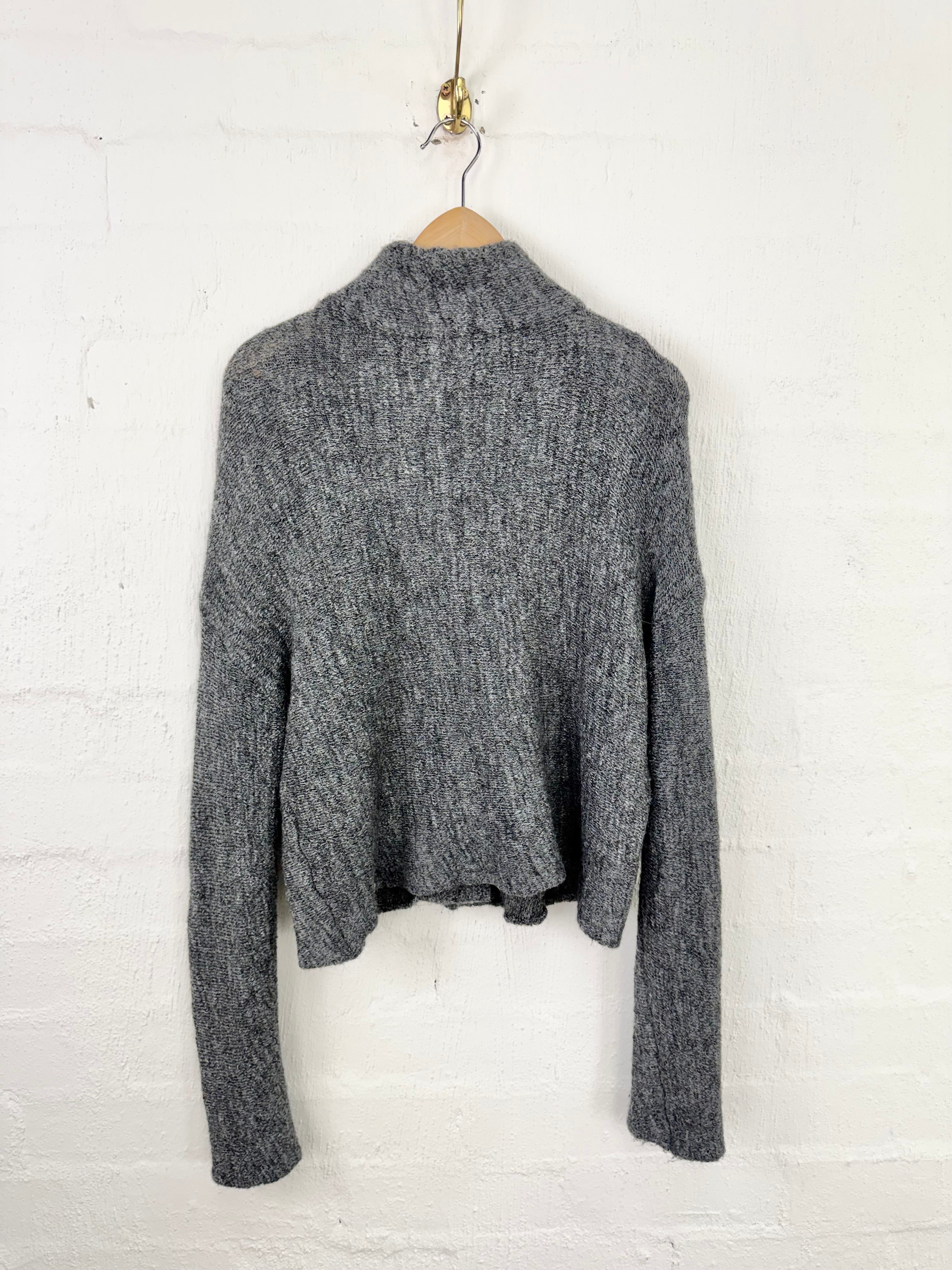 Transit Par Such Slouchy Grey Wool & Alpaca Blend Cardigan - AU10