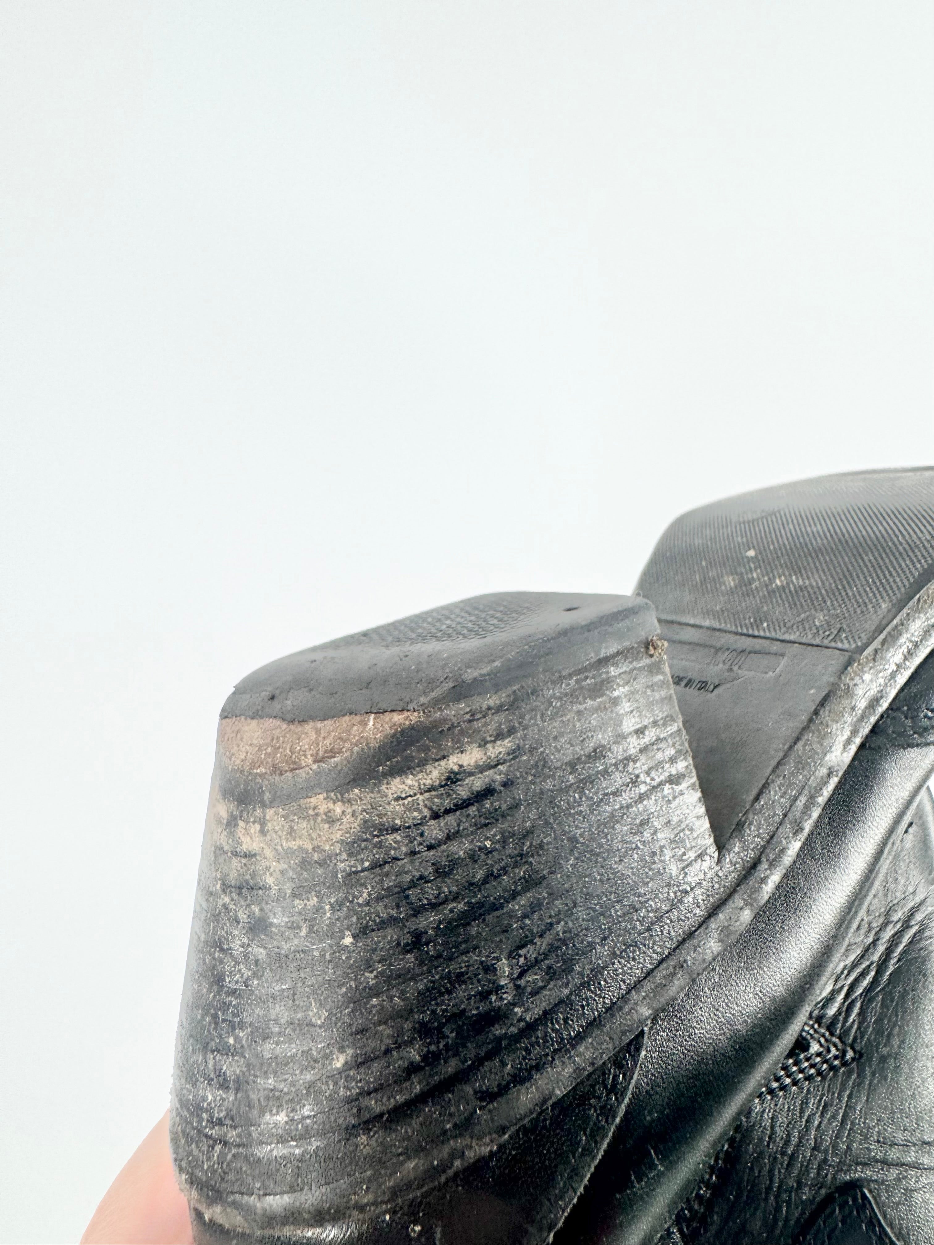 McQ Black Moon & Stars Cowboy Ankle Boots - EU39