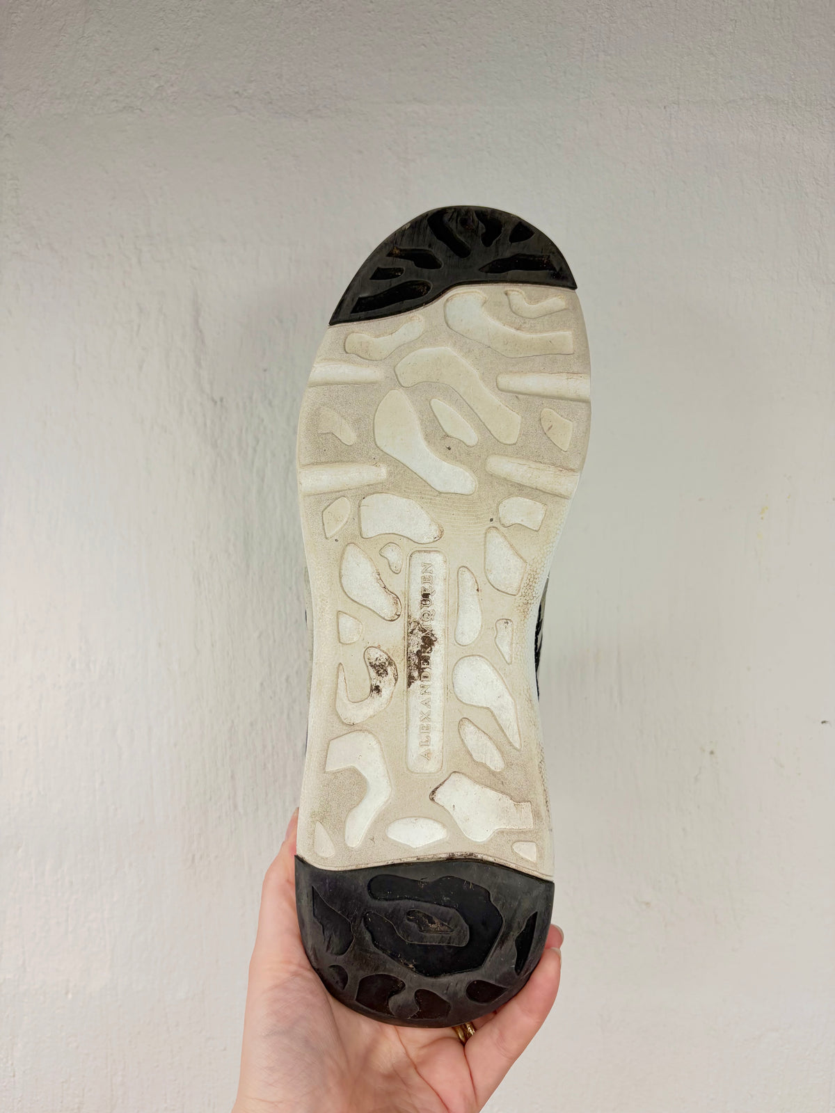Alexander McQueen Oversized Patchwork Cocktail Silver Sneakers - EU42