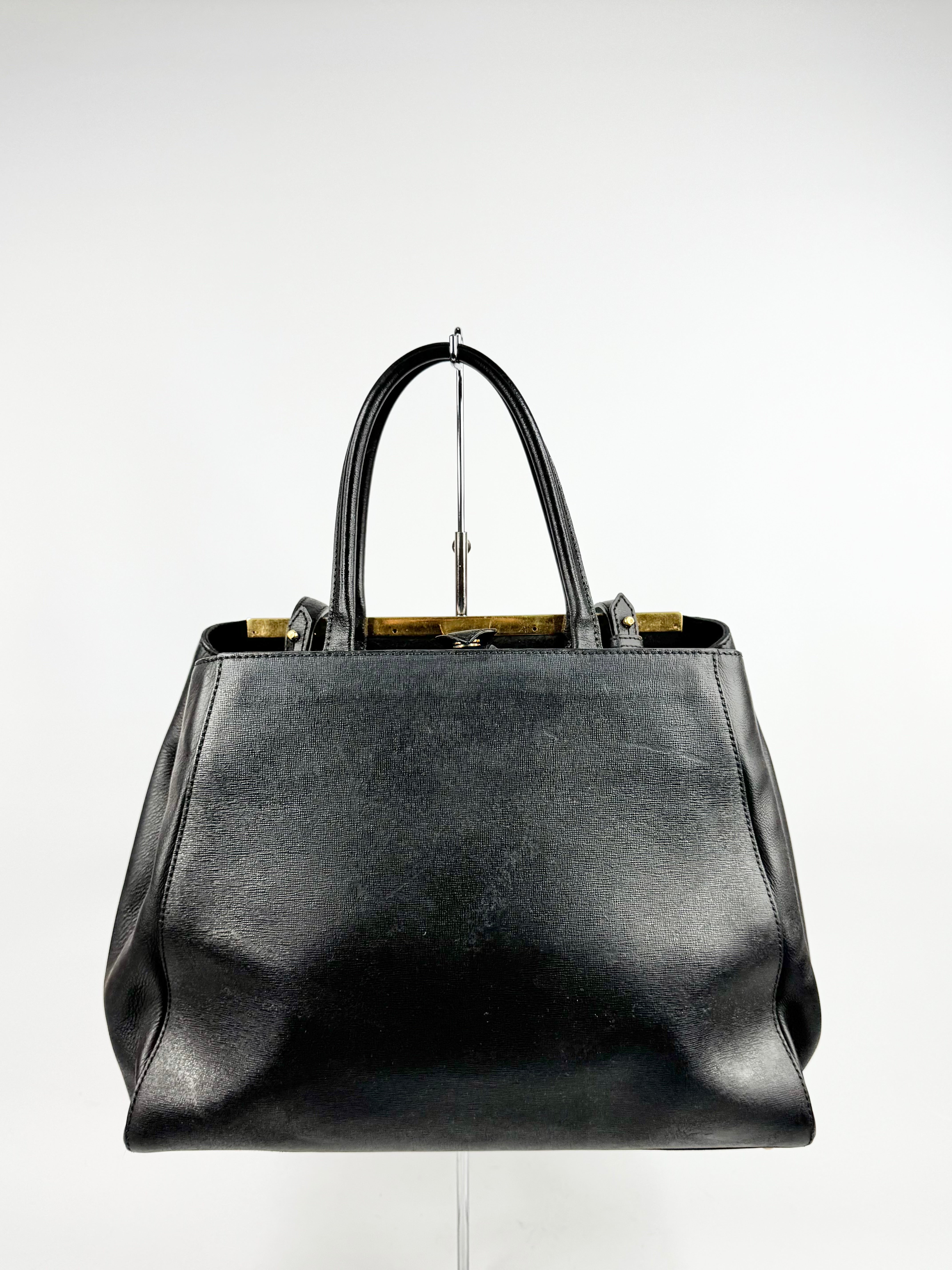 Fendi 2jours Black Leather Satchel