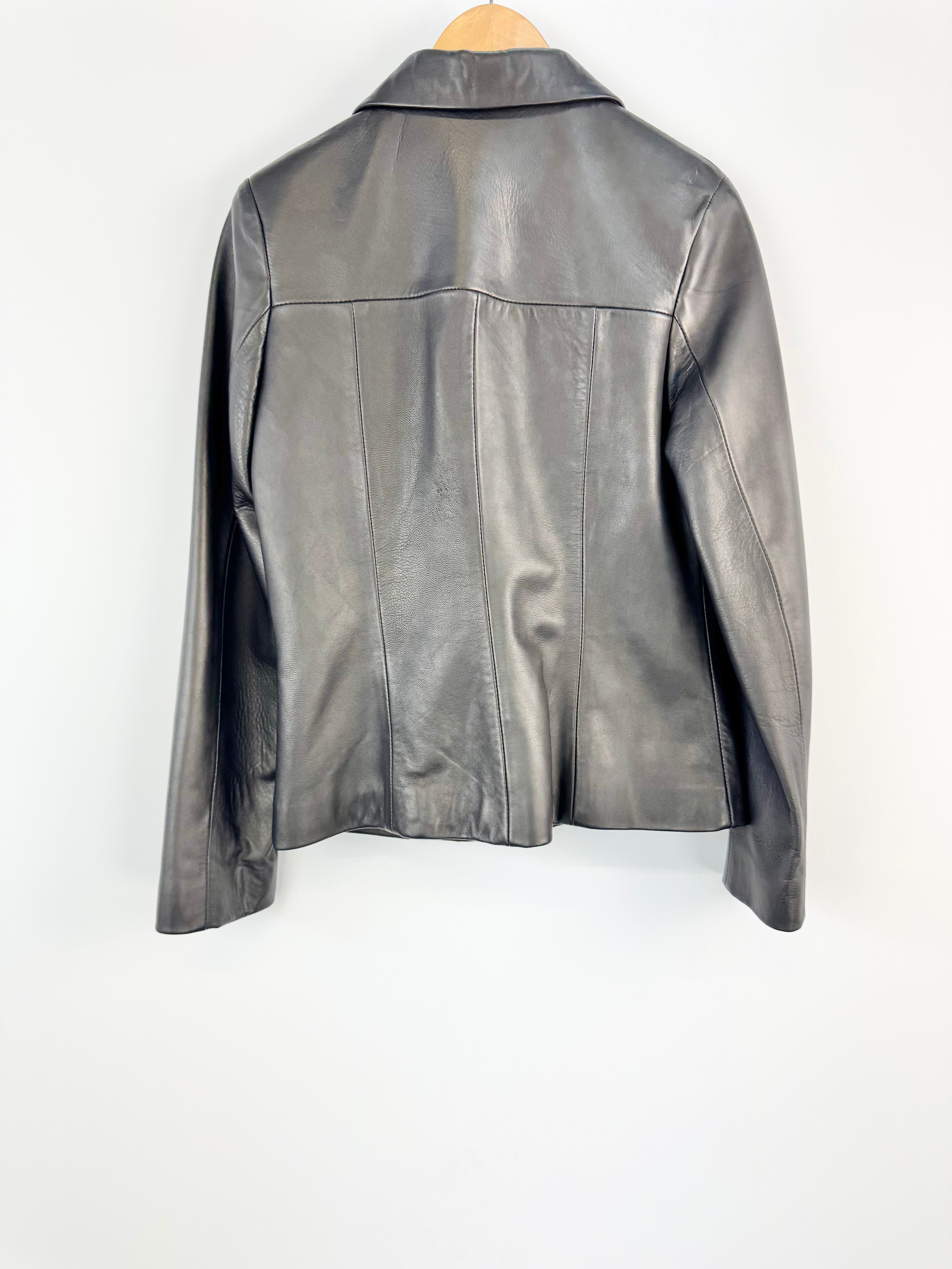 L'Aurore Black Leather Jacket - AU6