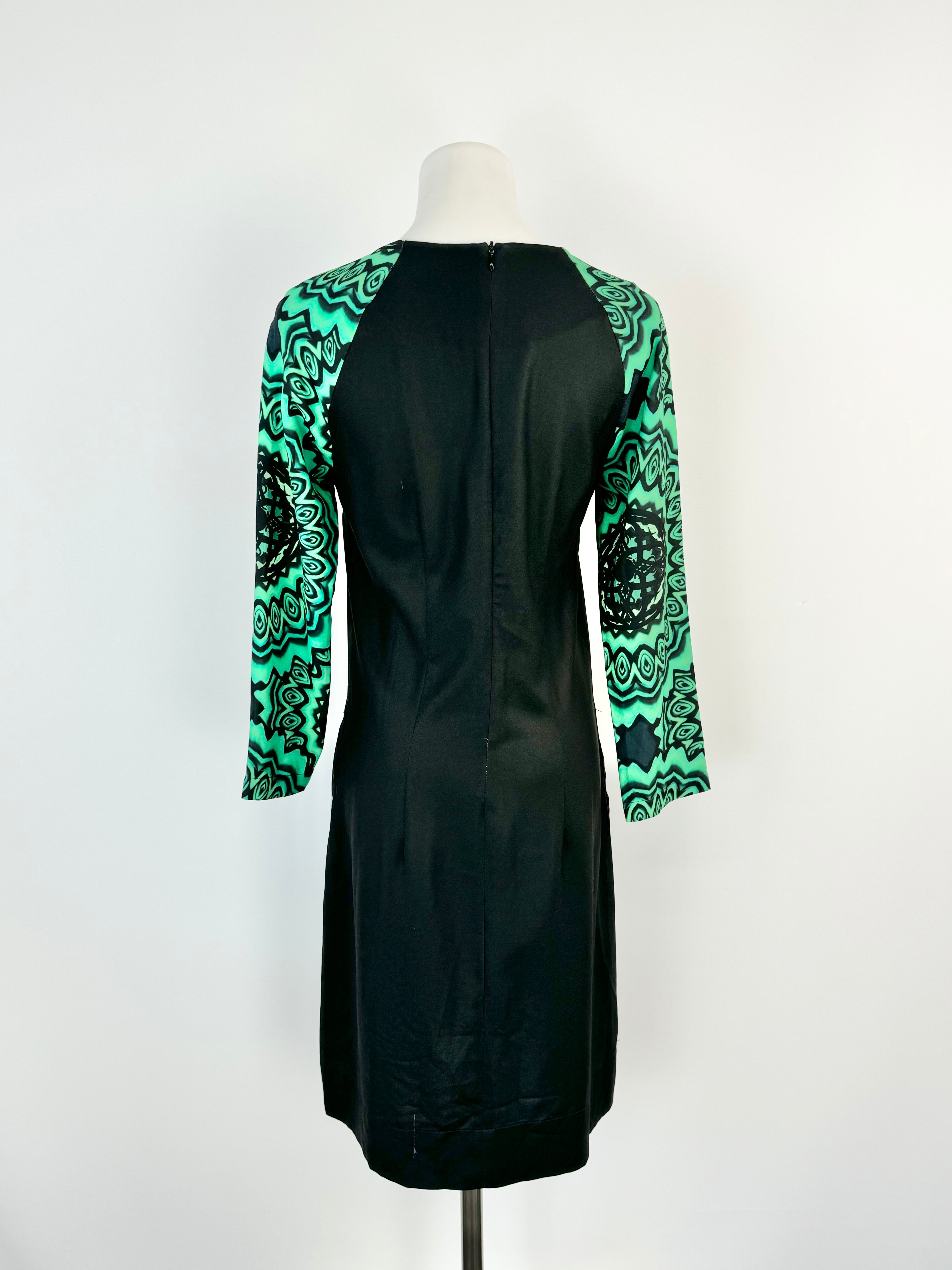 Desigual Green & Black Midi Dress - AU8