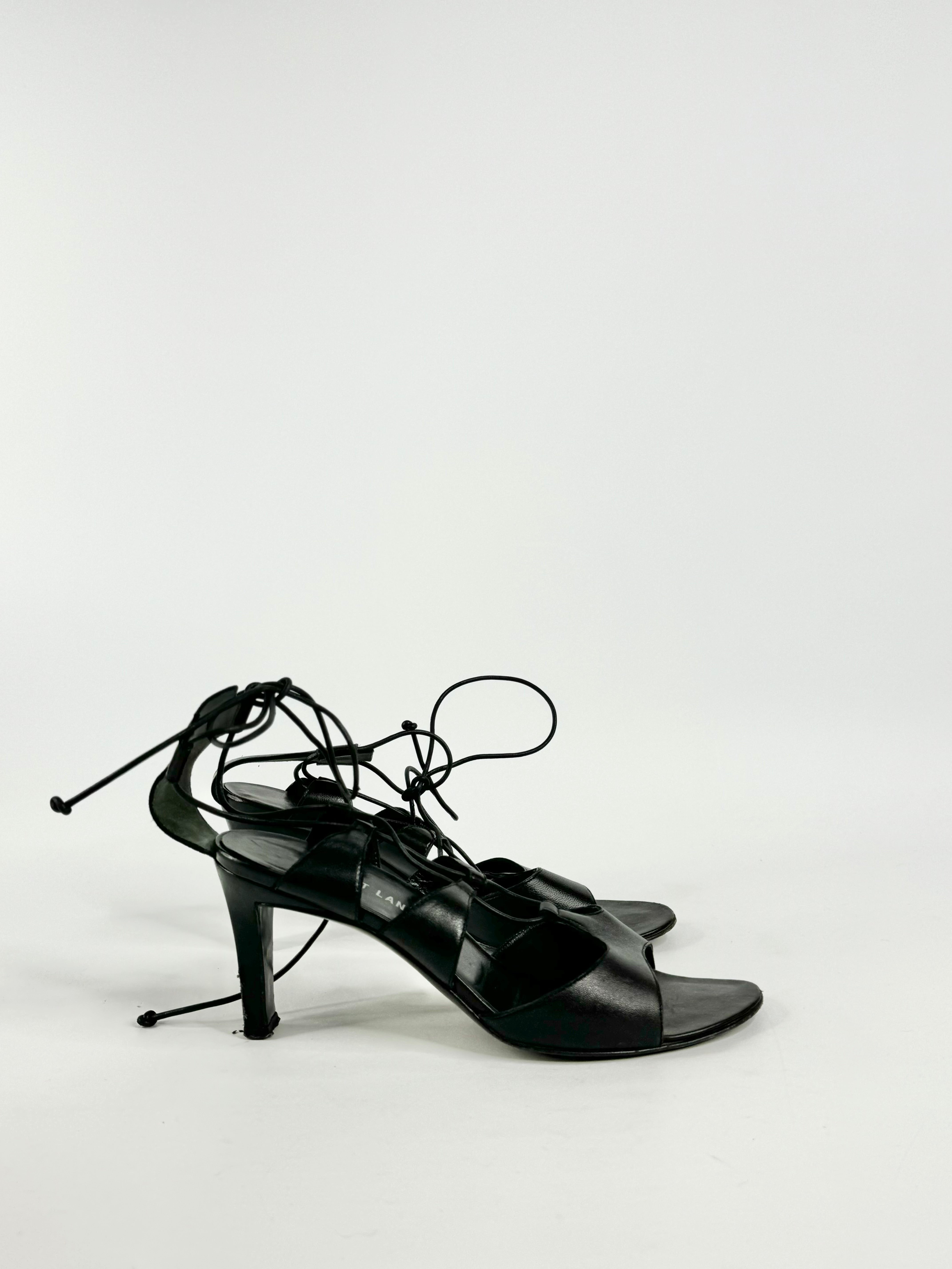 Helmut Lang Black Wrap Sandals - EU37