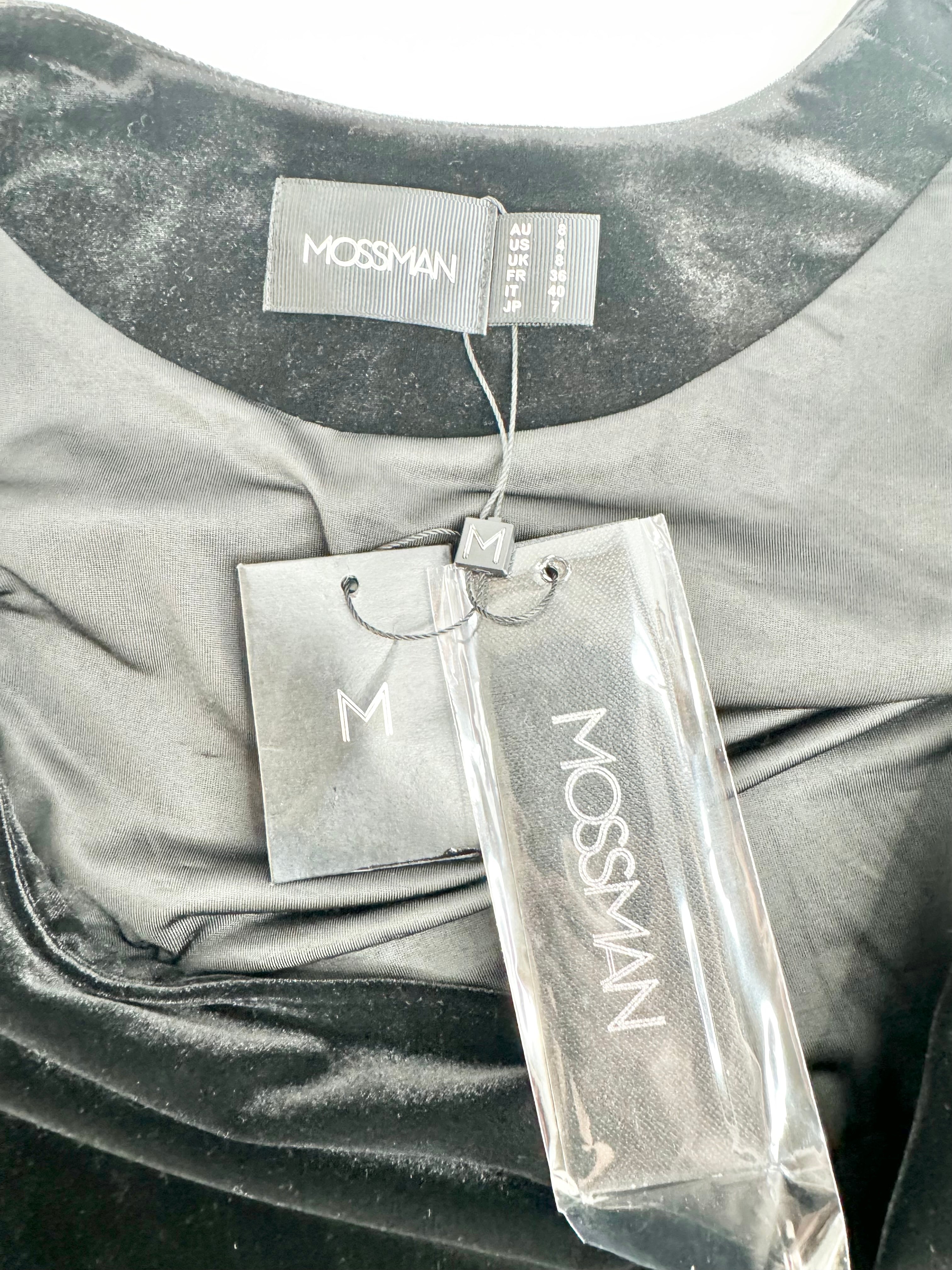Mossman Black Velvet 'The Jagger' Mini Dress NWT - AU8