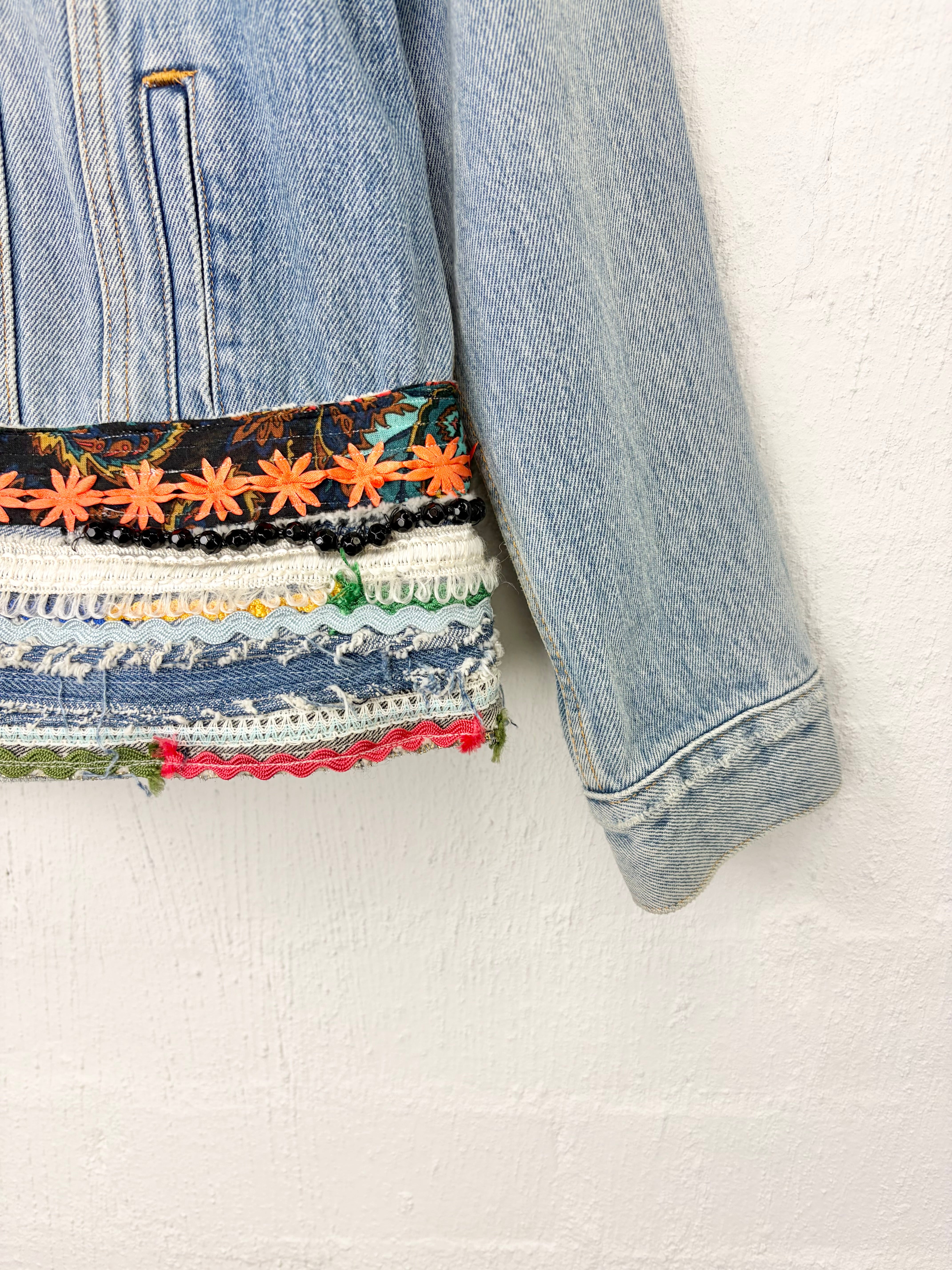 Vintage Customised Levi Strauss & Co Denim Applique Jacket - AU12