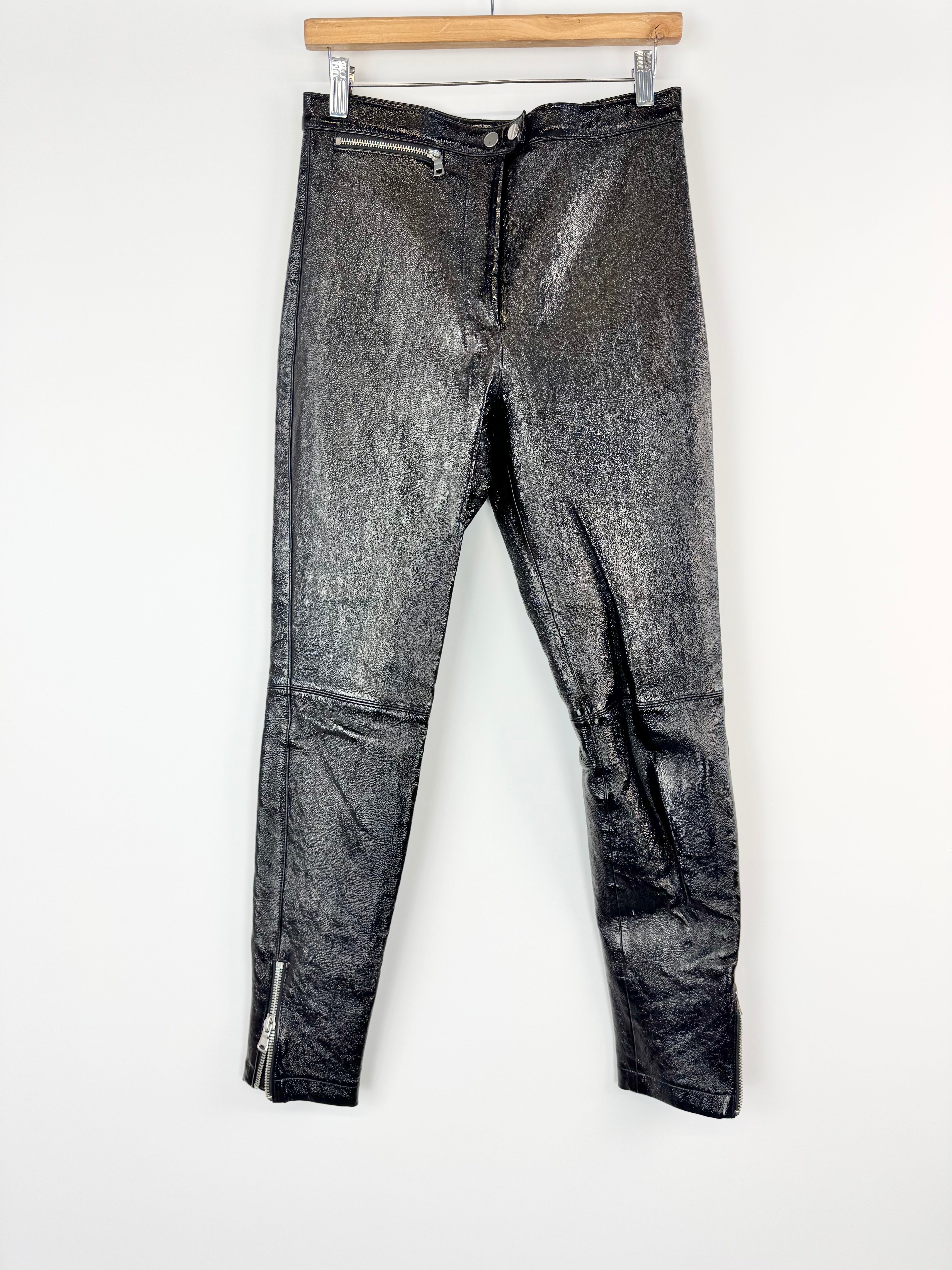 3.1 Philip Lim Black Leather Pants - AU6