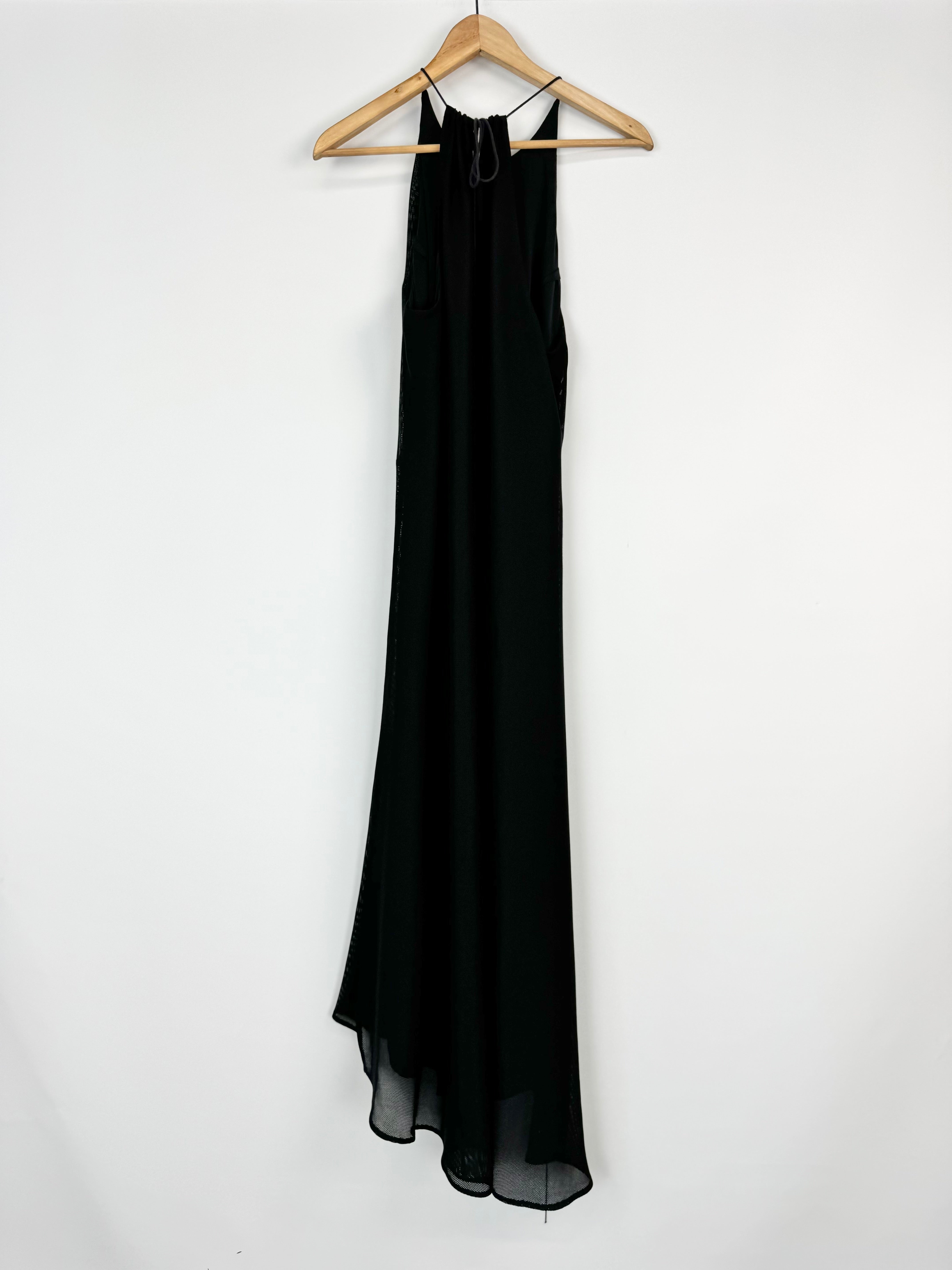 Manning Cartell Black Fringed Halter Neck Maxi Dress - AU10