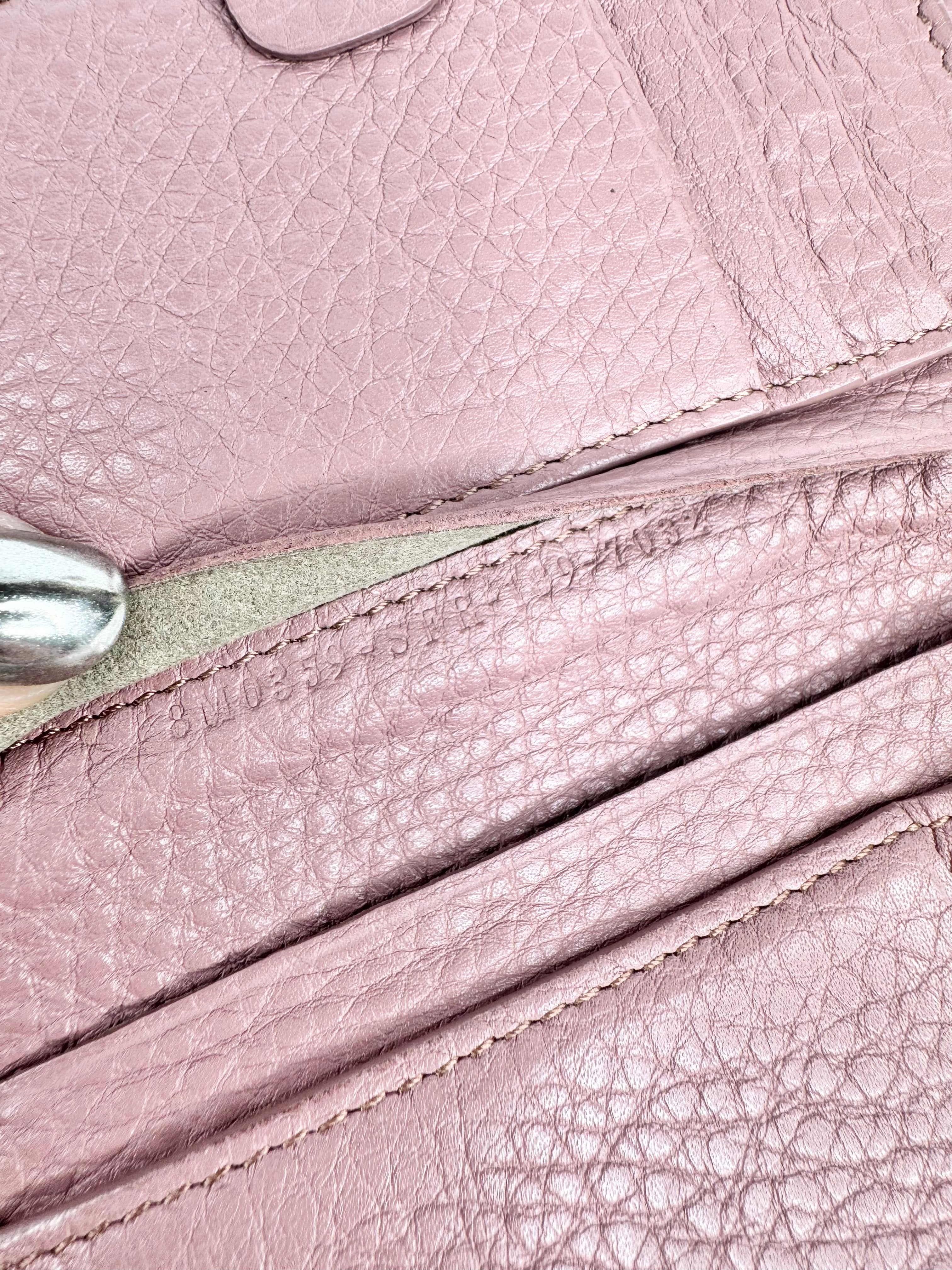 Fendi Blush Pink Peekapoo Tri-Fold Calf Leather Wallet