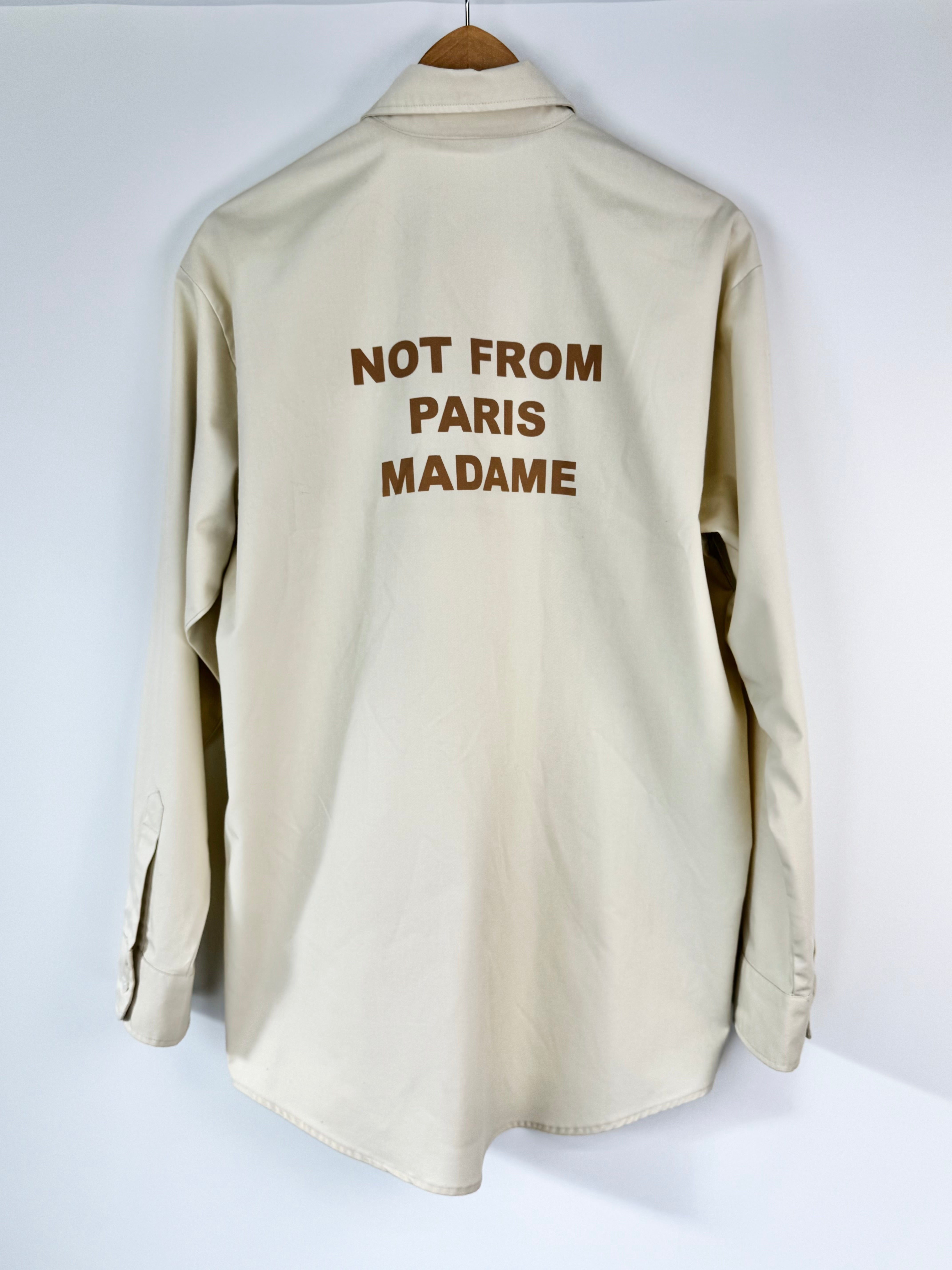 Drôle De Monsieur Cream 'Not from Paris Madam' Shirt - M
