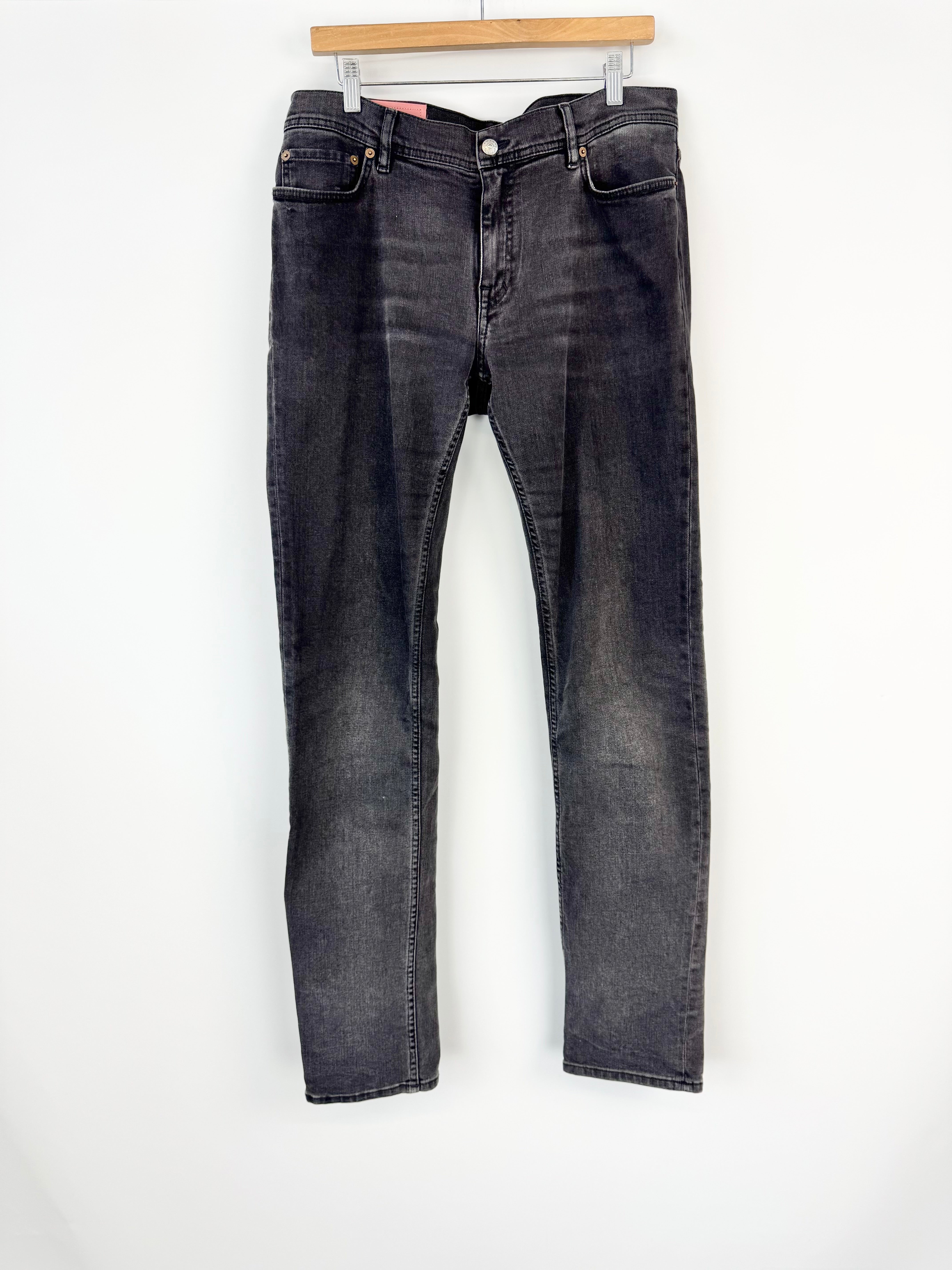 Acne Studios Blå Konst Faded Black 'North Used' Jeans - 33/34