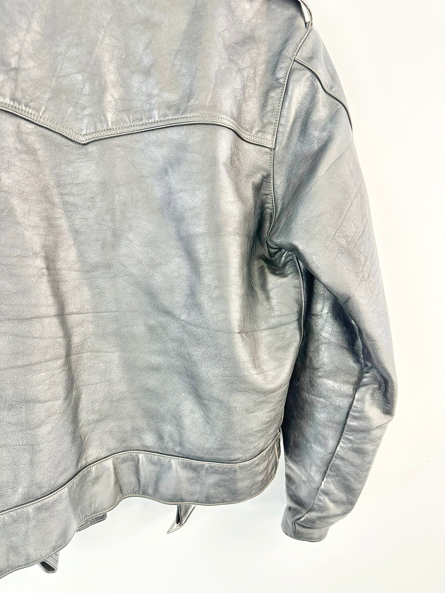 MFW Black Biker Jacket - L