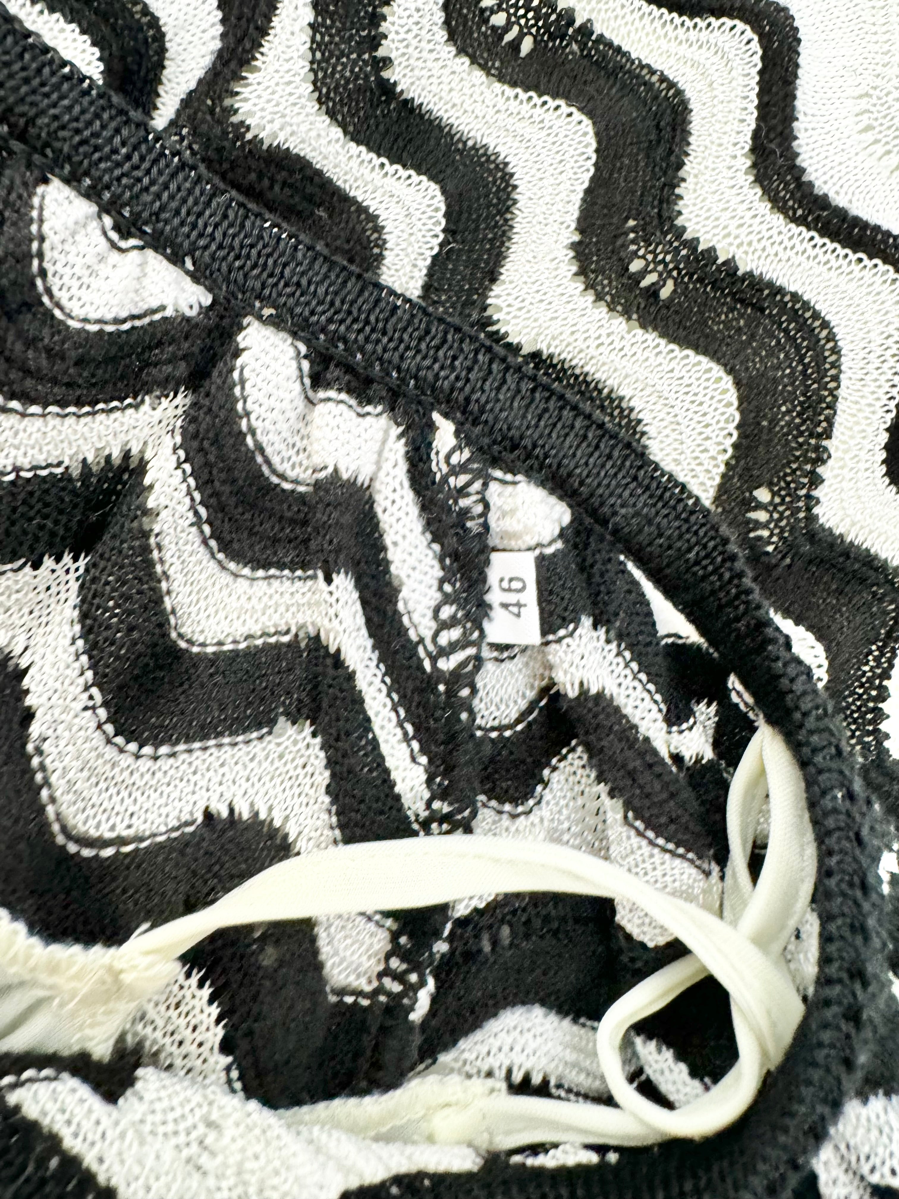M Missioni Black & White Zig Zag Dress - AU12