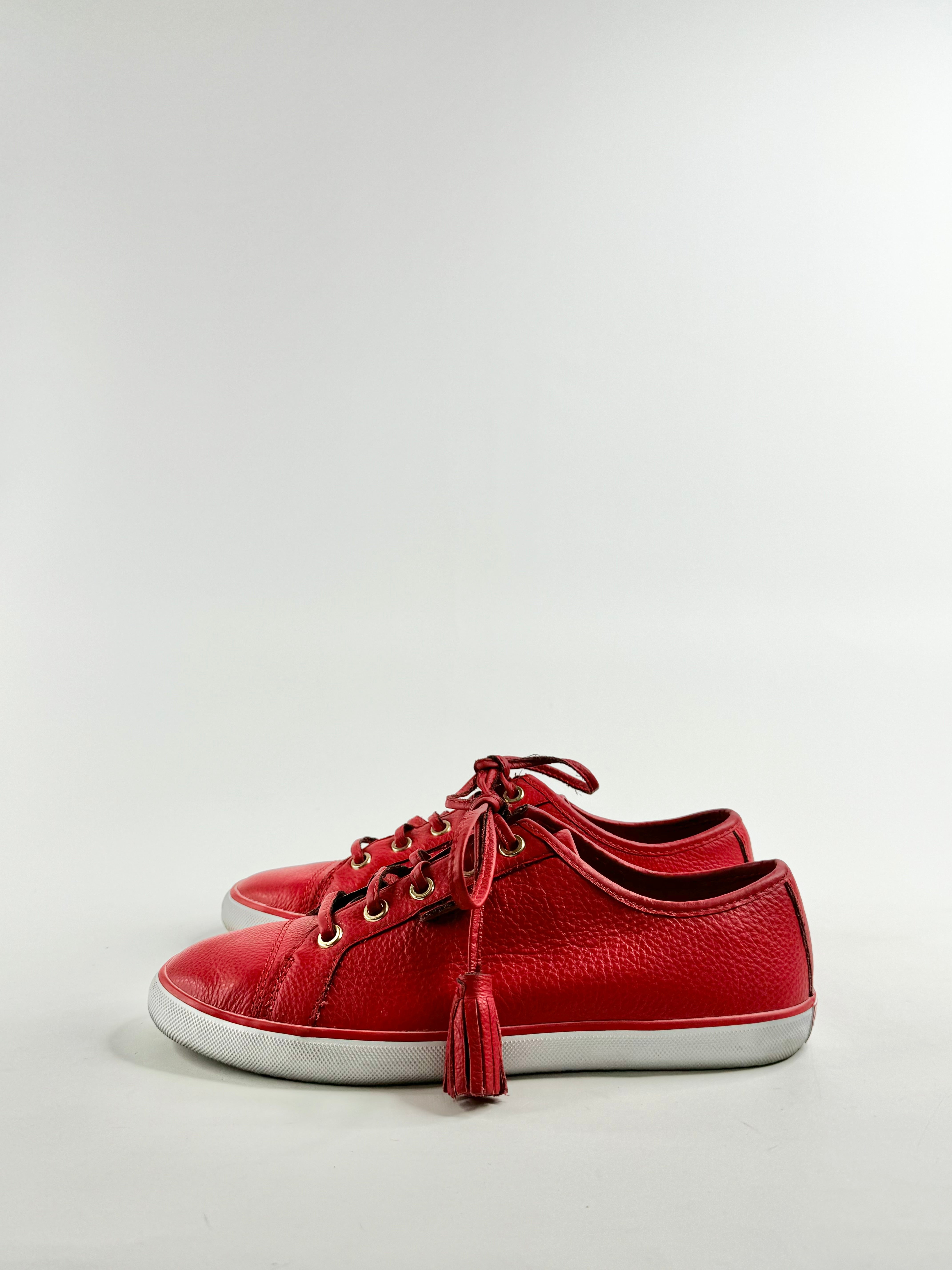 Coach Red Leather Lace Ups - EU38
