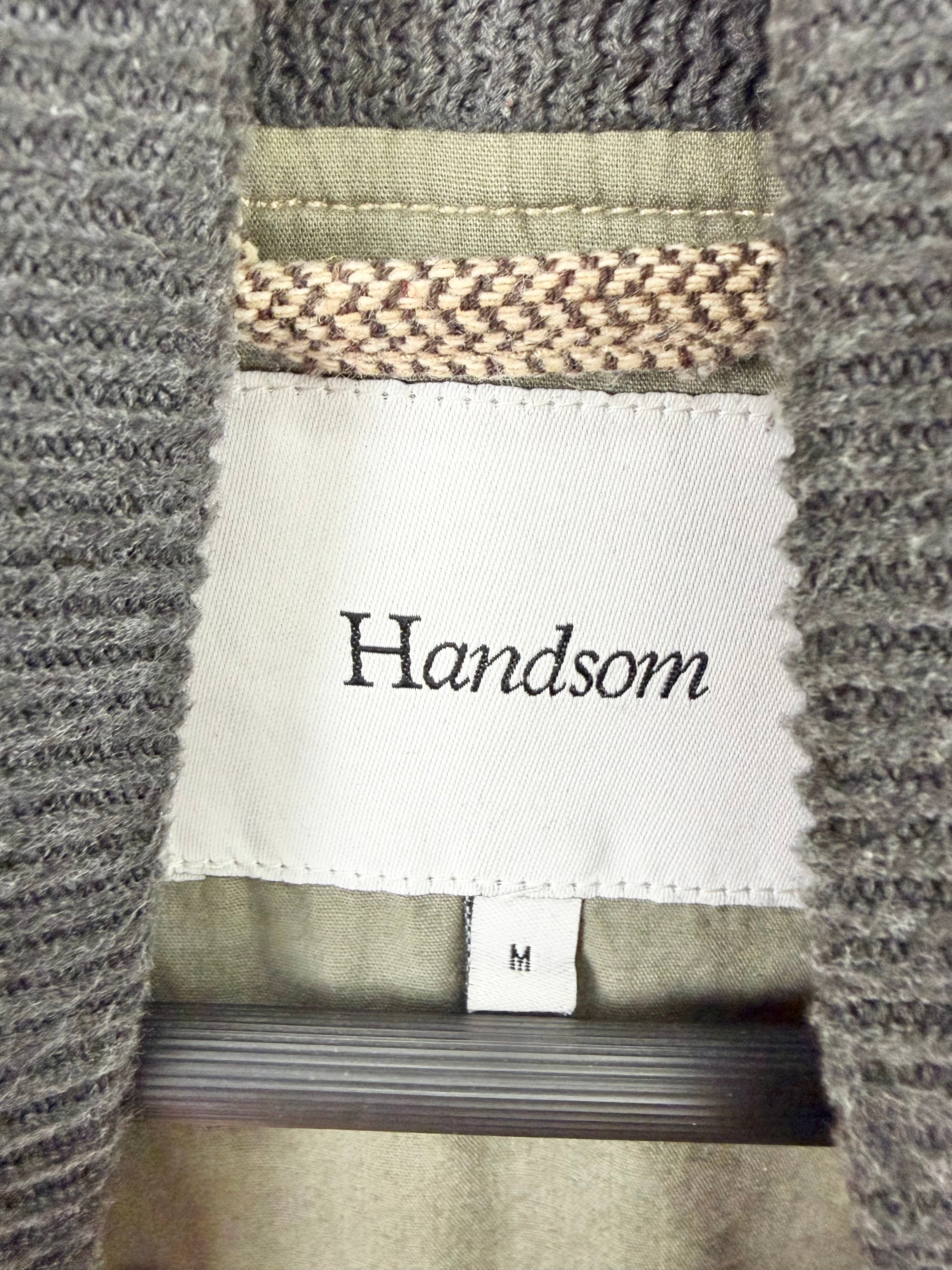 Handsom Herringbone Pattern Bomber Style Jacket - M