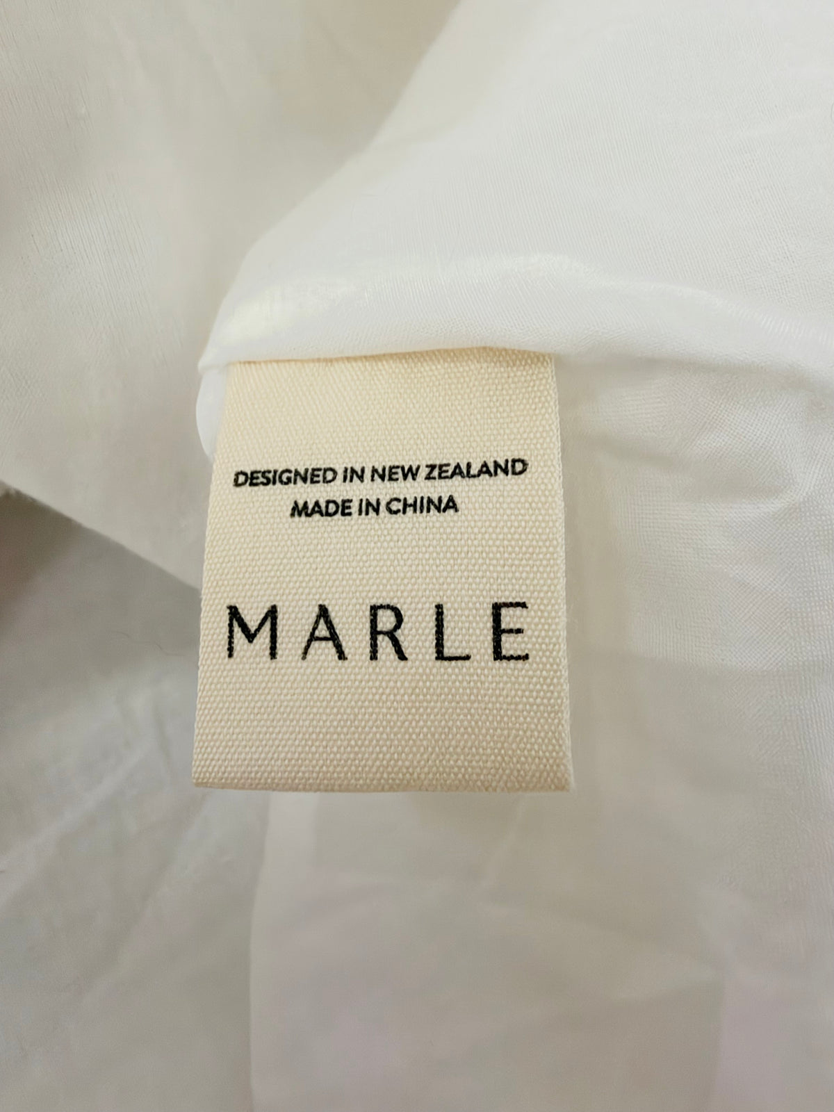 Marle 'Ingrid' Ivory Linen Long Sleeve Midi Dress - AU10