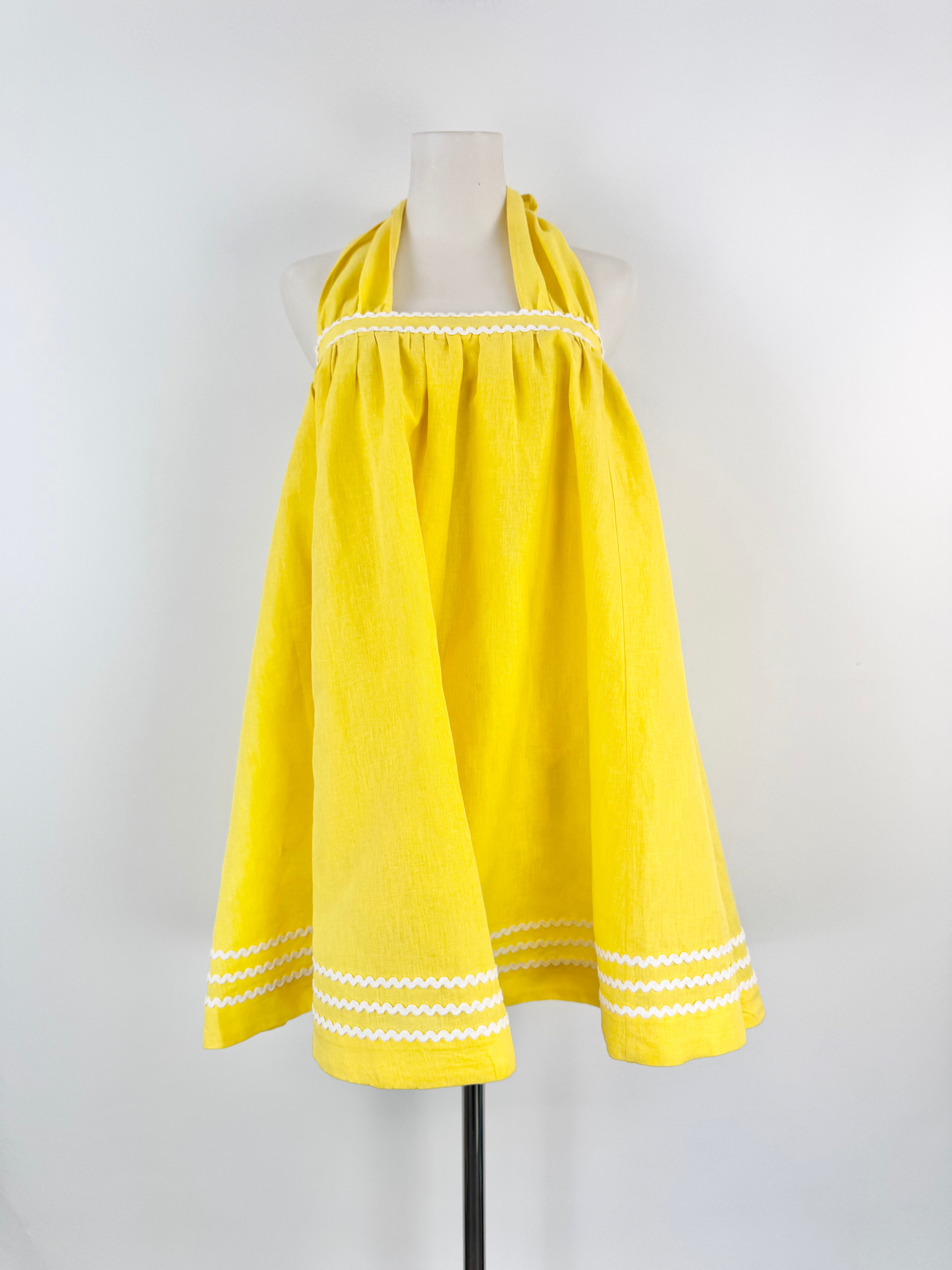 Steele Daffodil Yellow 'Annie' Halterneck A Line Top NWT - AU6/8