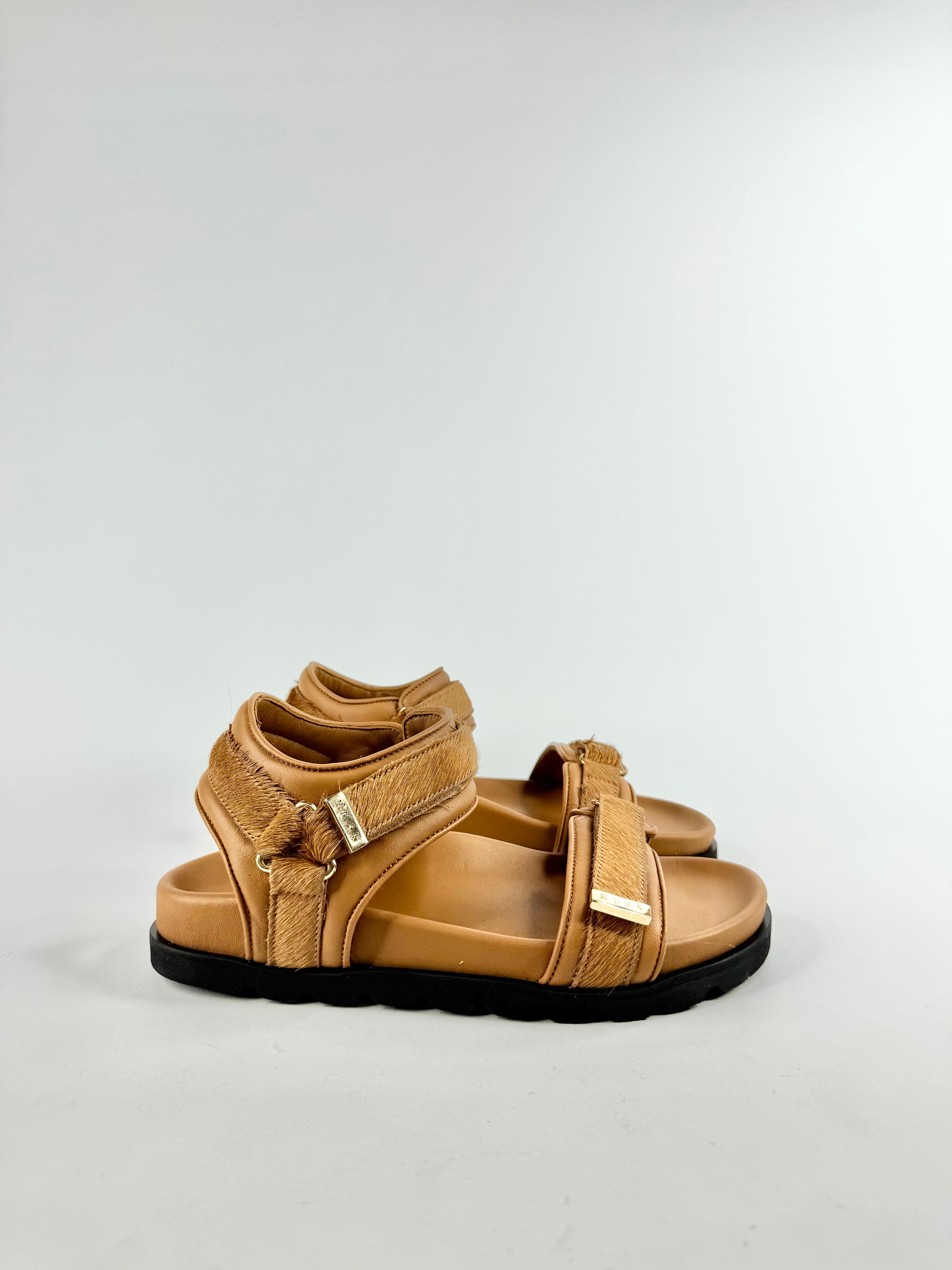 Husk Tan Velcro Sandals - EU38