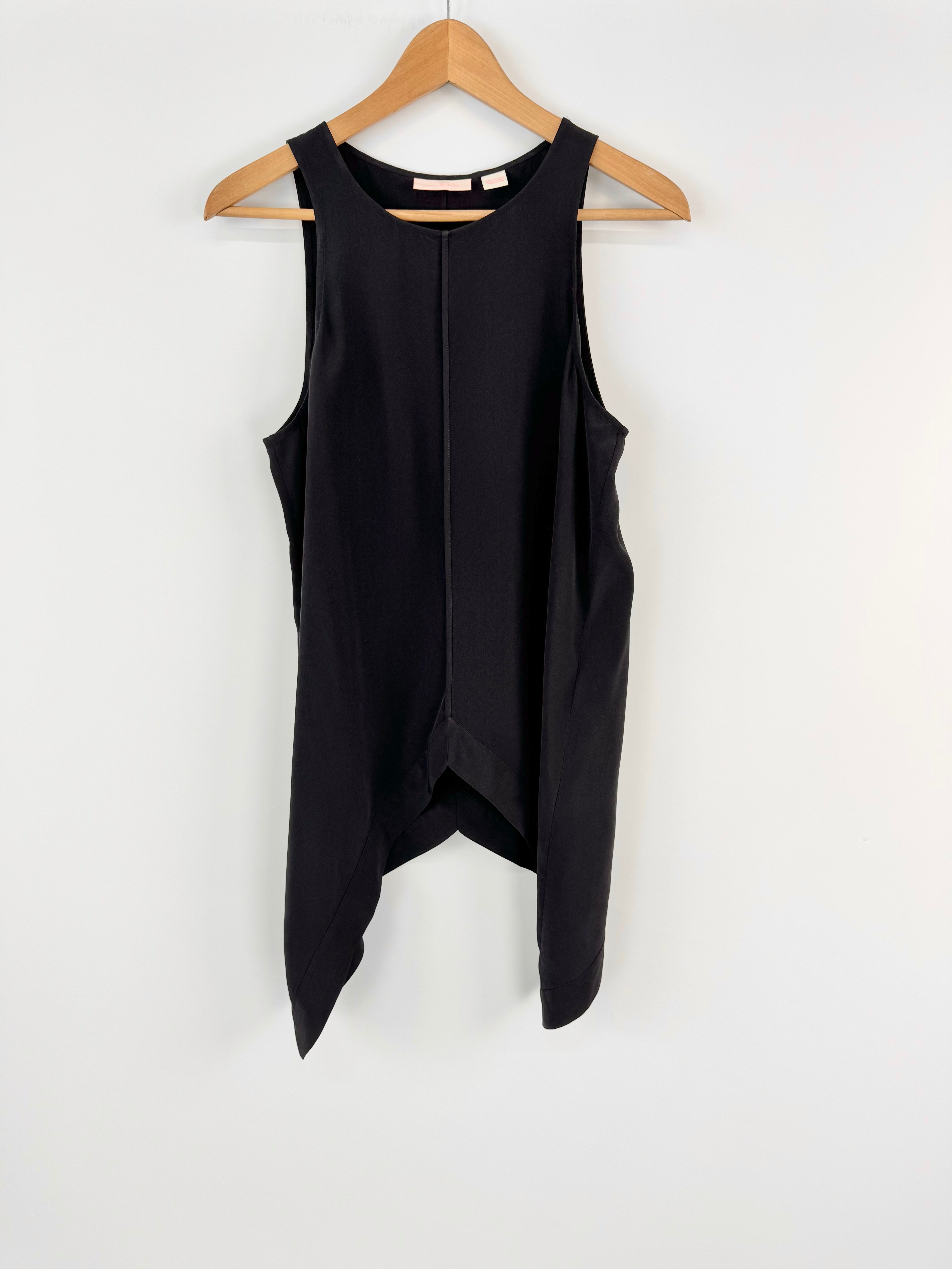 Sass & Bide Black Silk Asymmetrical 'Silk Tales' Vest - AU8