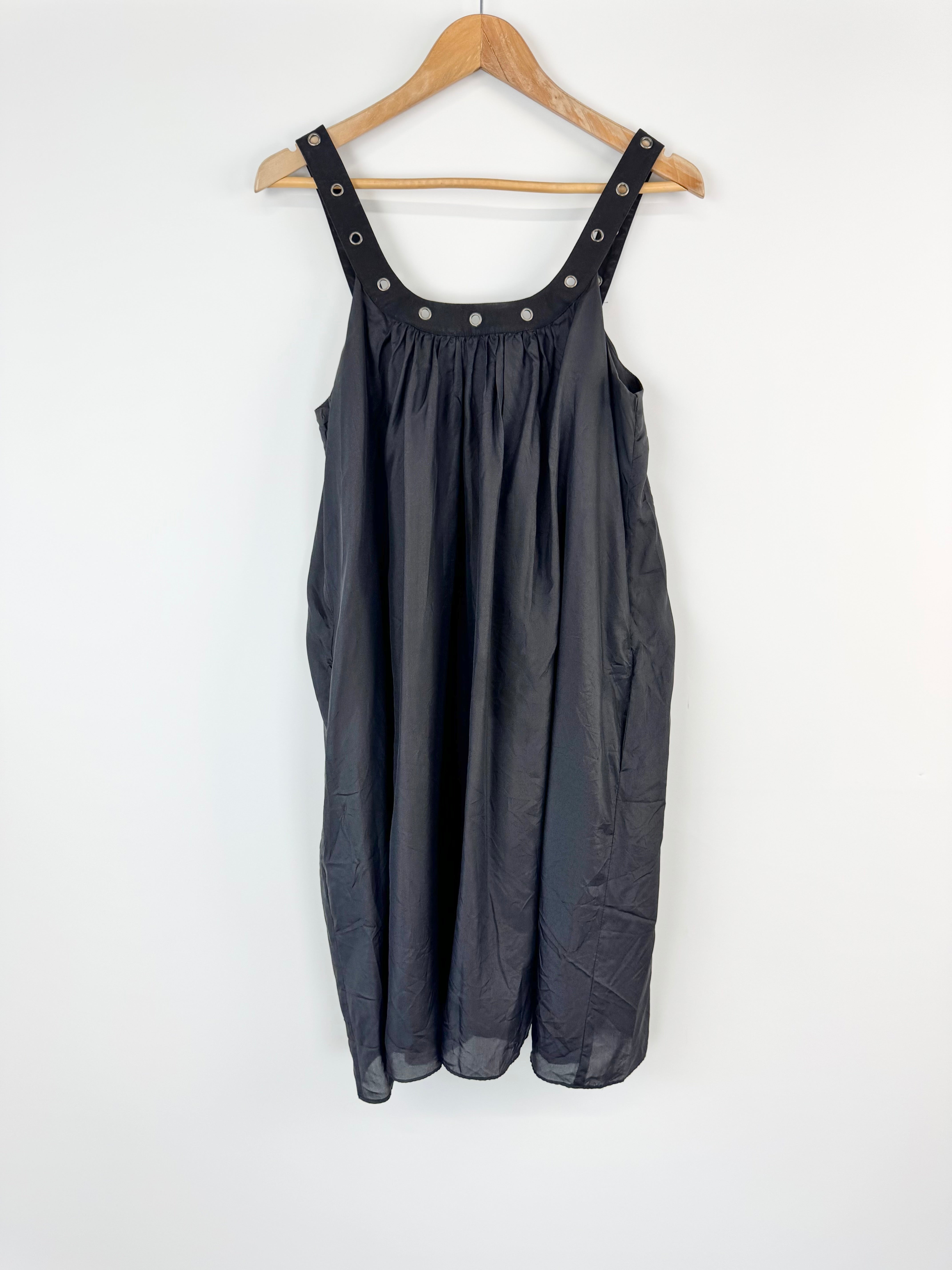 Zimmermann Black Eyelet Embellished Silk Mini Dress - AU8/10