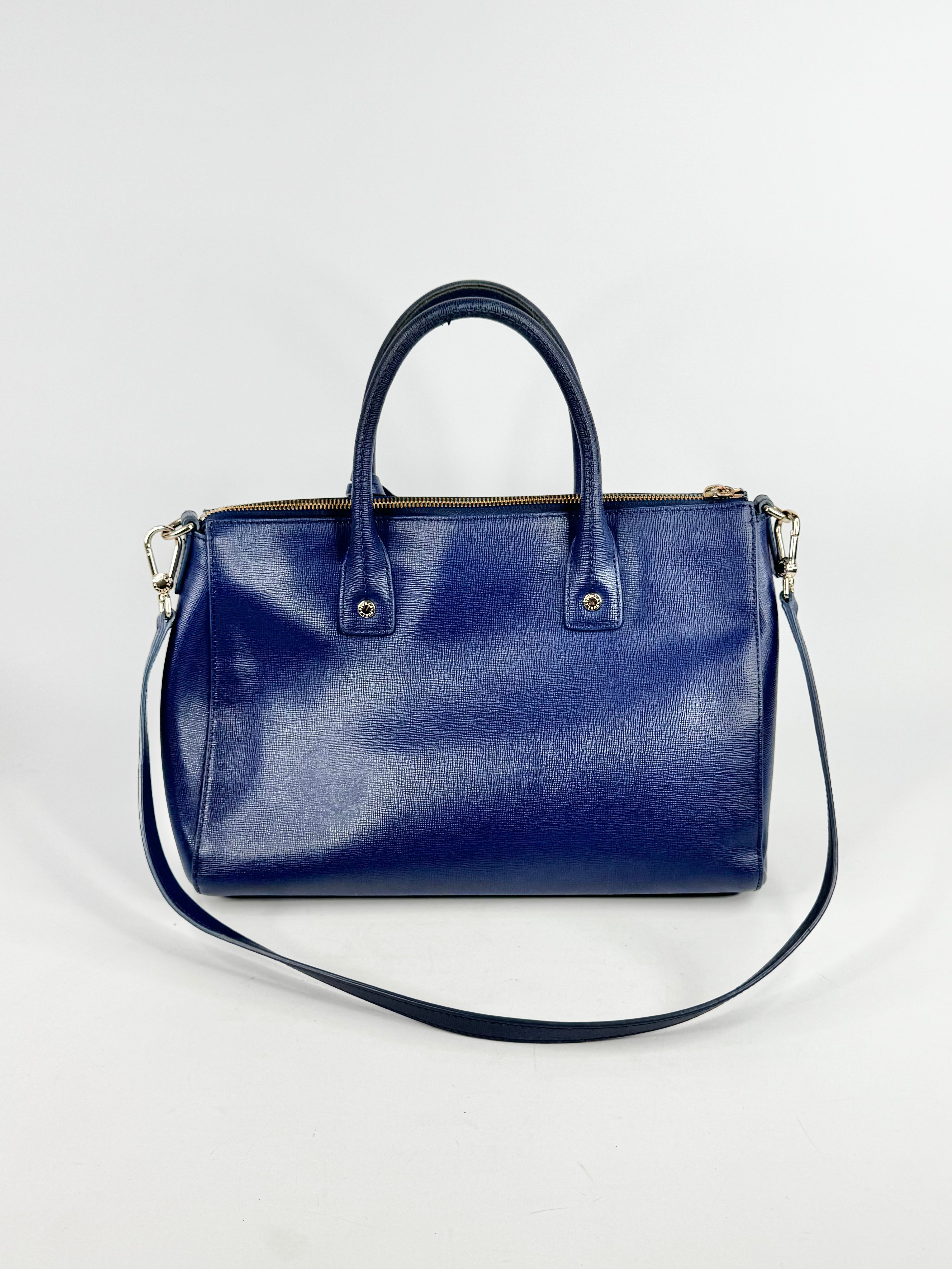 Furla Phalo Blue Leather Handbag