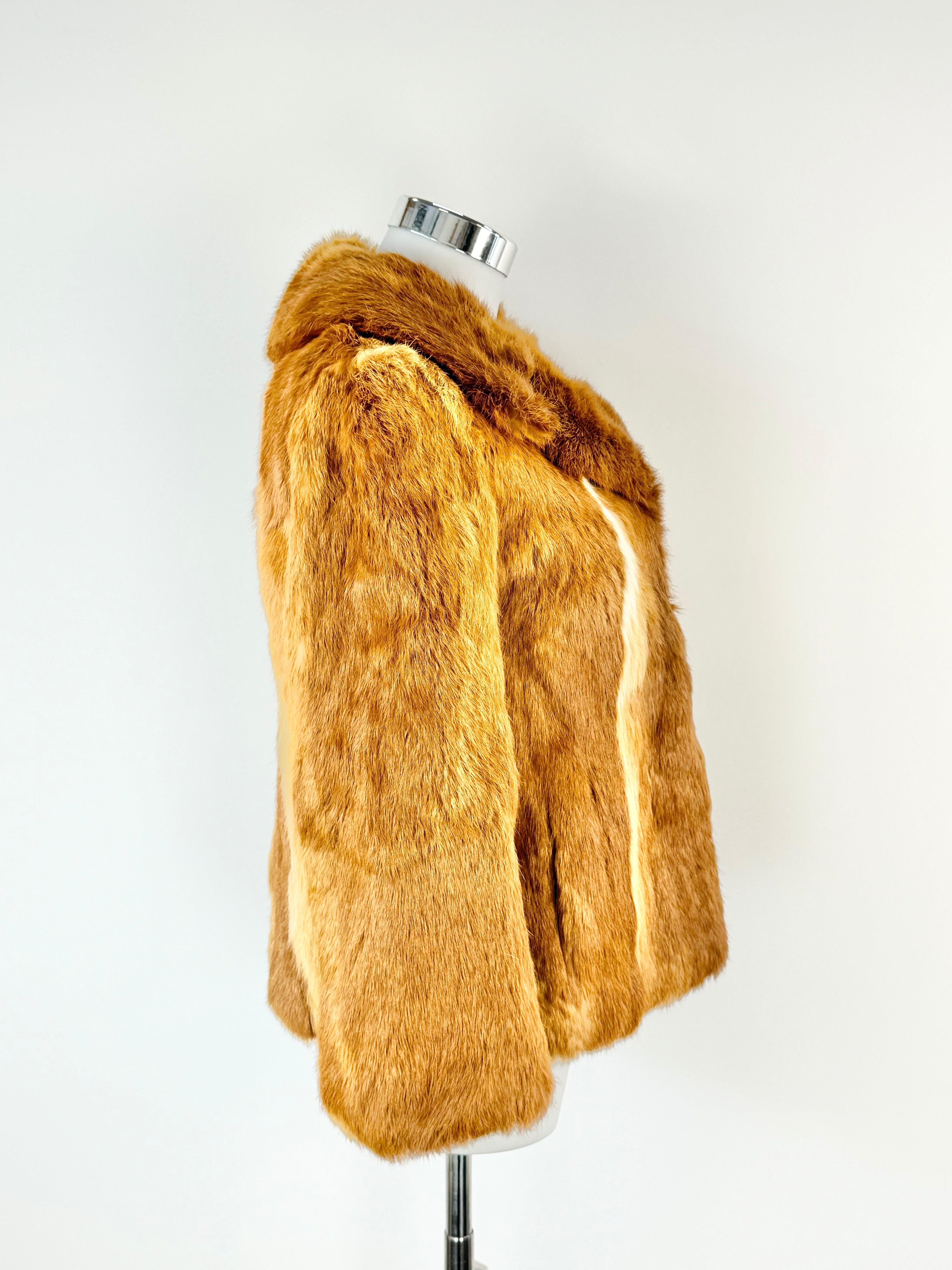 Vintage Orange Fur Coat - AU8/10