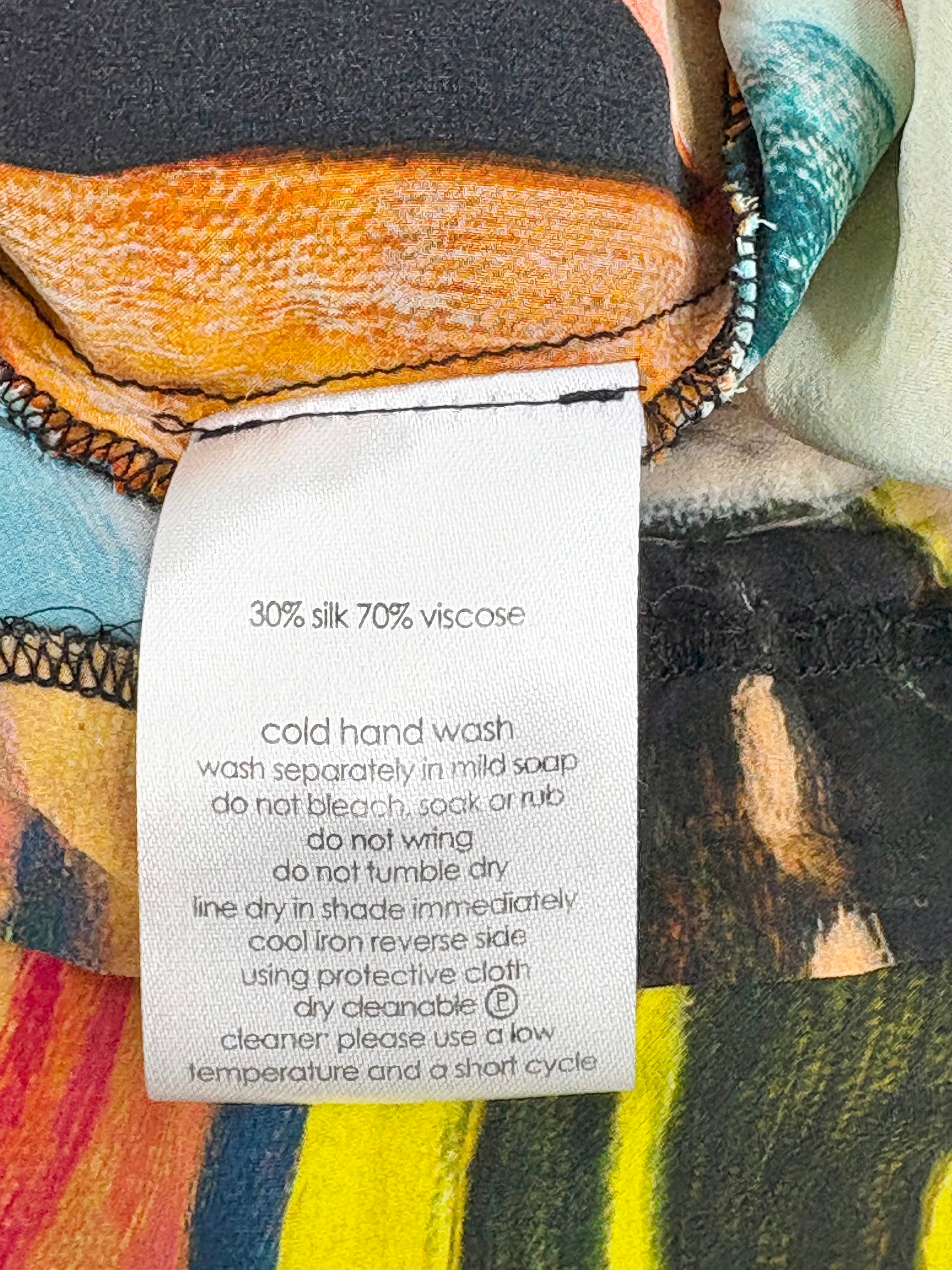 Gorman x Rebekah Callaghan Black Patterned Silk-Blend Tunic Dress - AU10