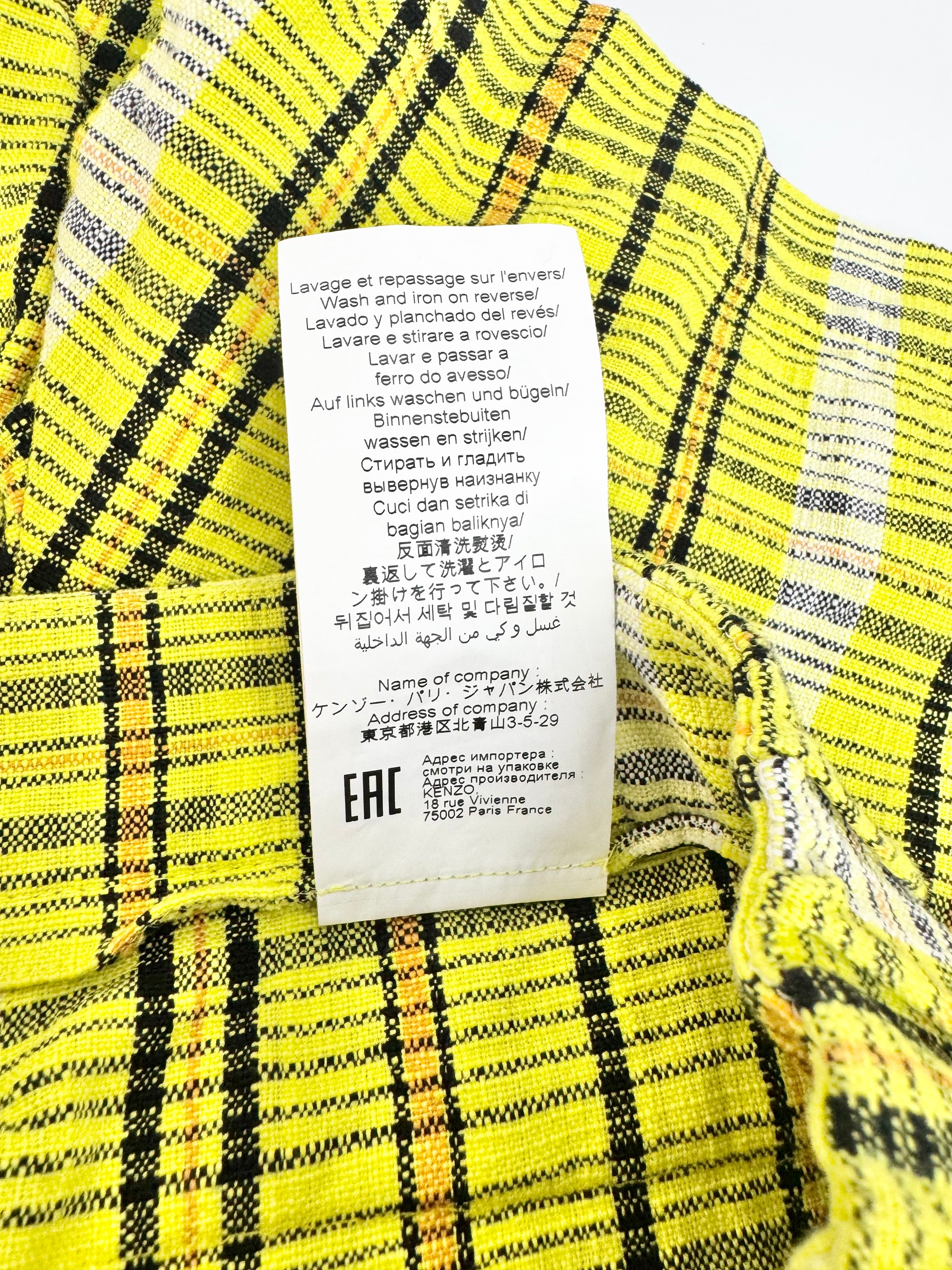 Kenzo Sunshine Yellow Cotton Short Shorts - AU10