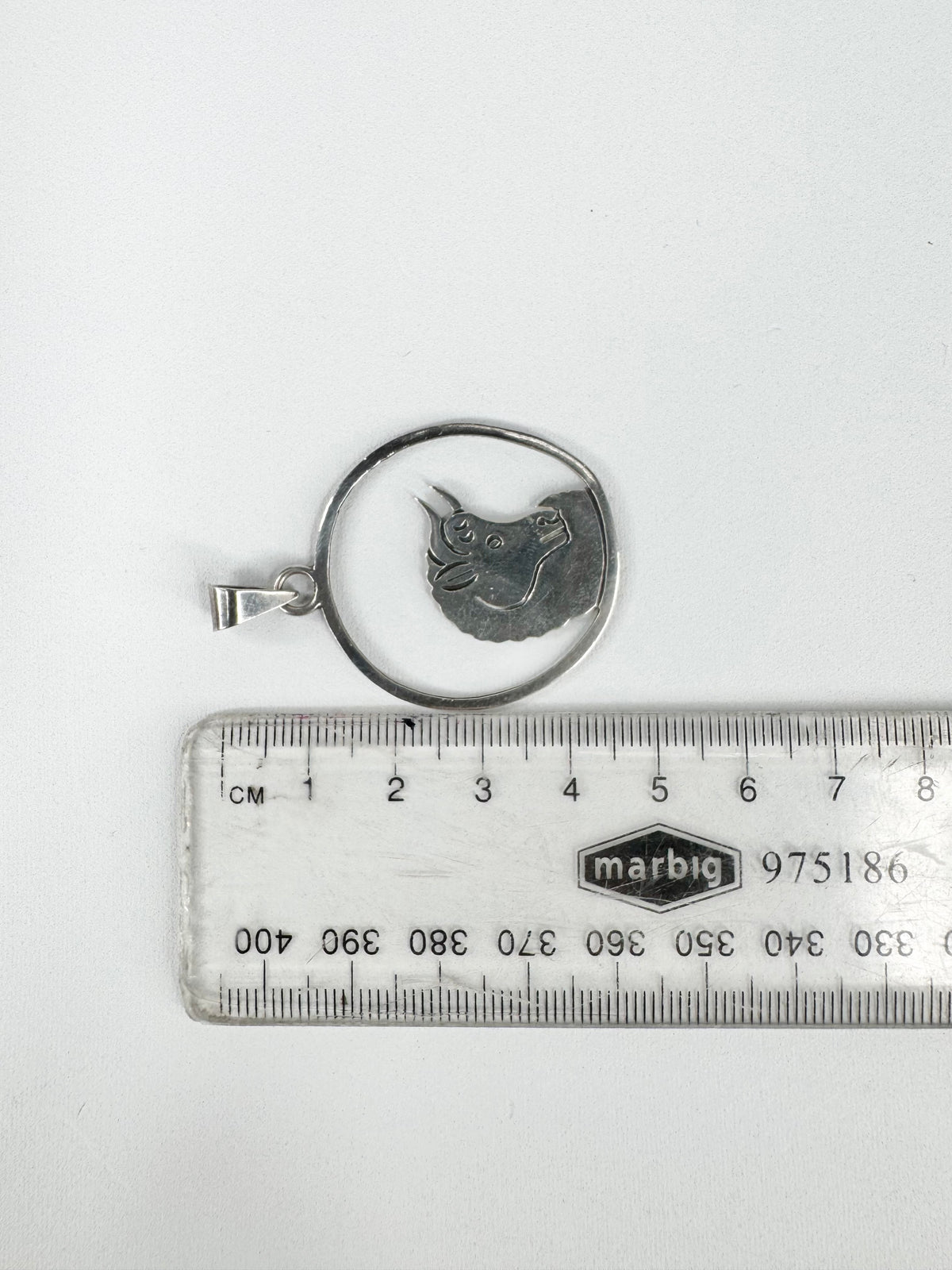 Vintage Mexican Silver Bull Pendant