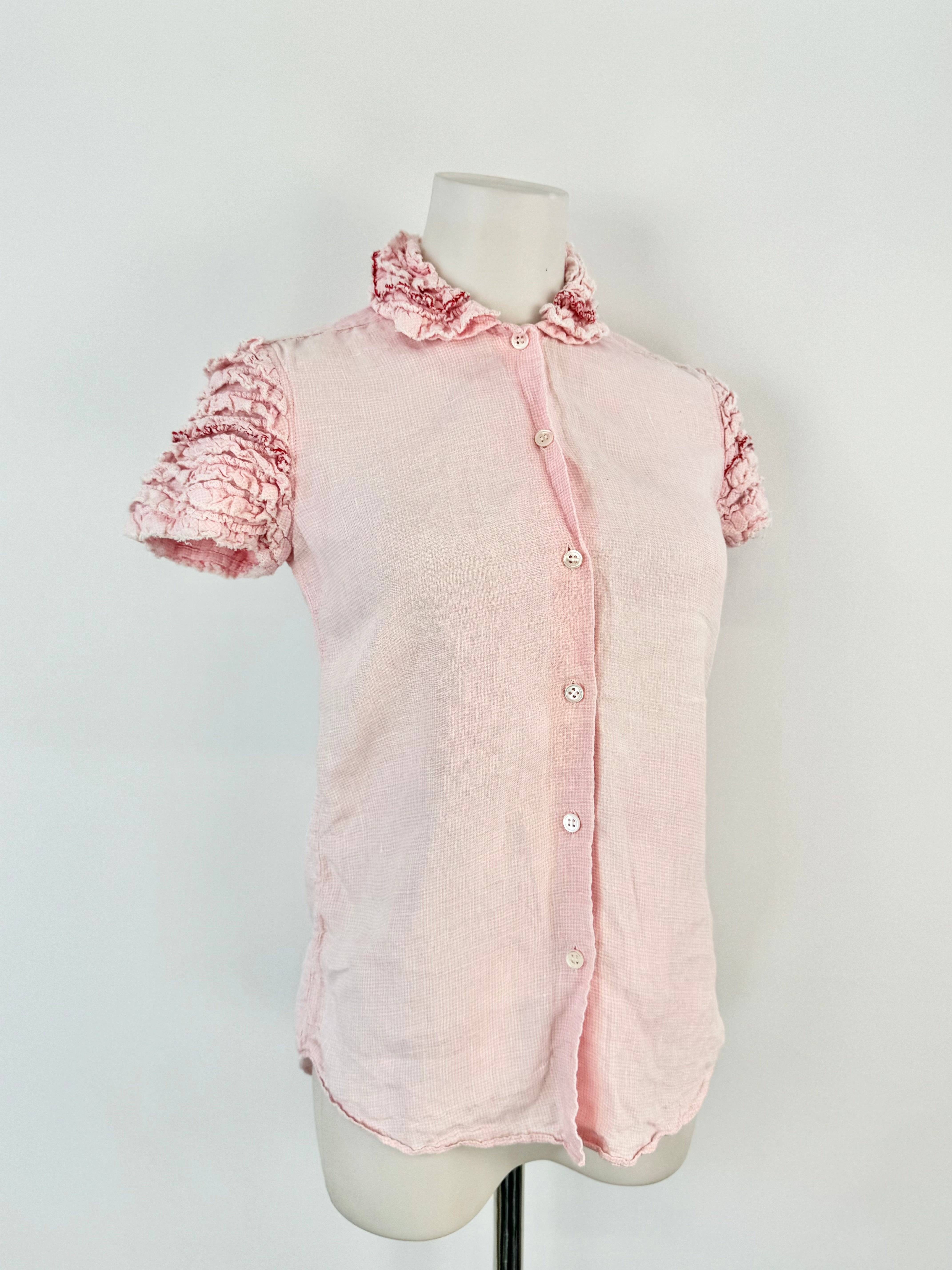 Jupe by Jackie Pink Gingham Cap Sleeve Blouse - AU6