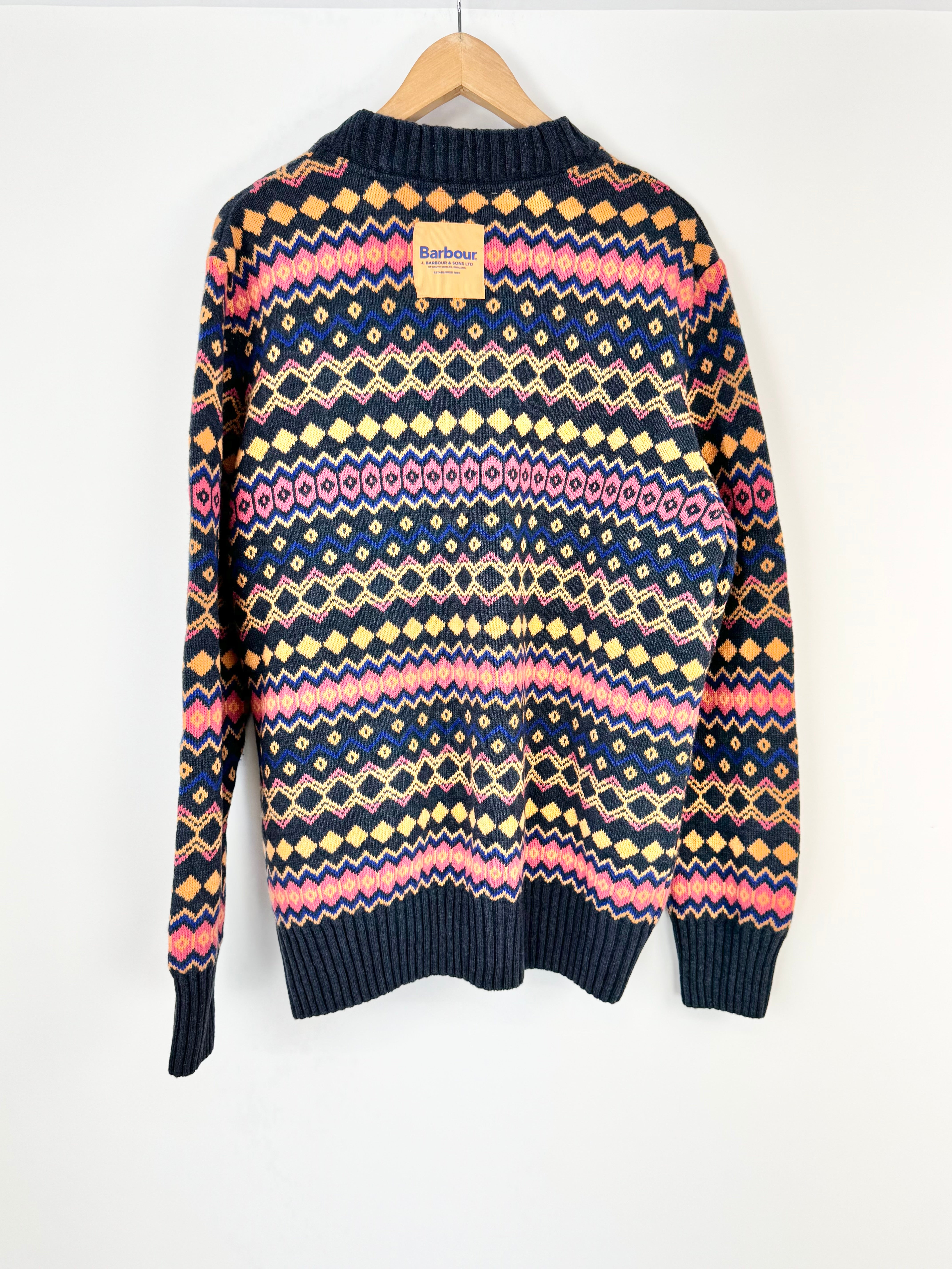 Barbour x Asos Multipattern 'Fair Isle' Cardigan - XL