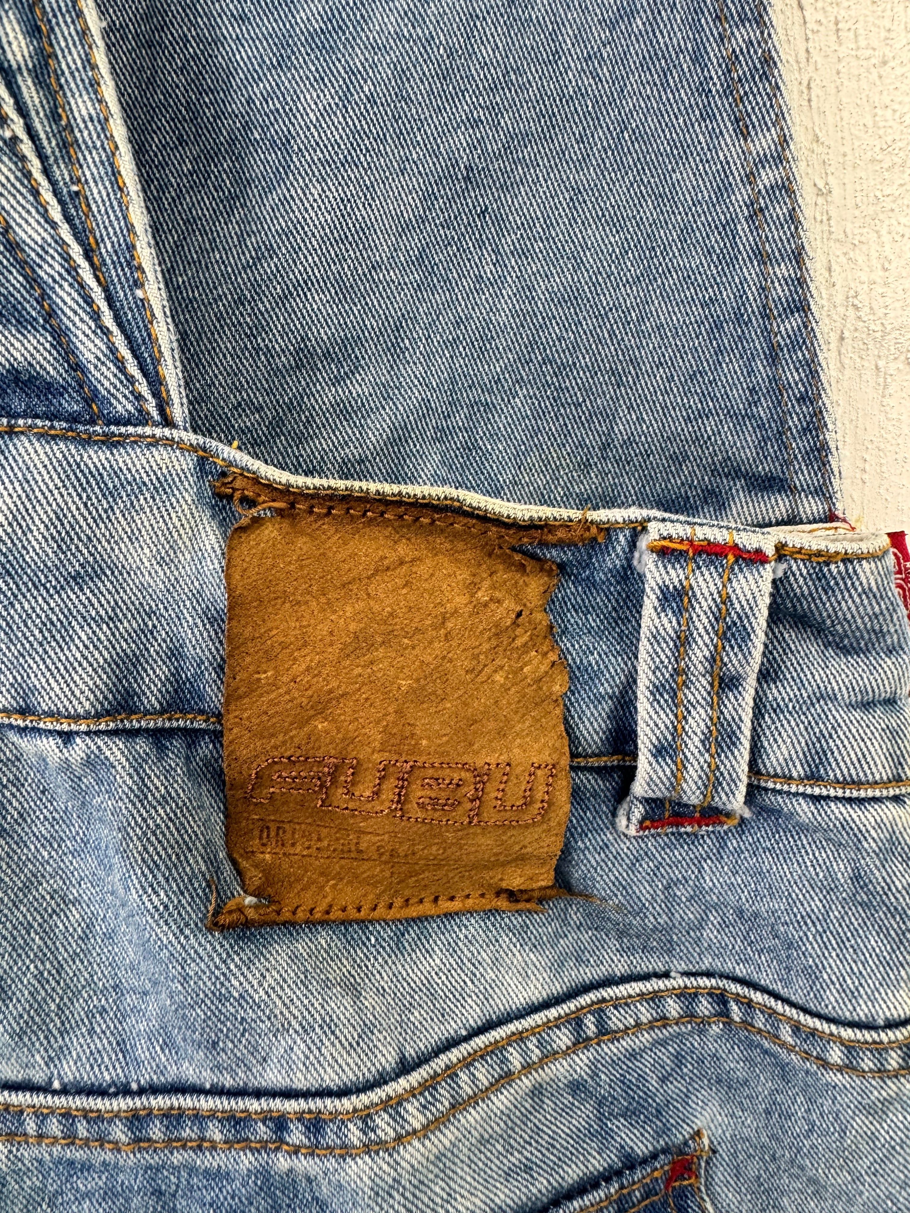 Vintage Fubu Faded Denim Overalls - AU14