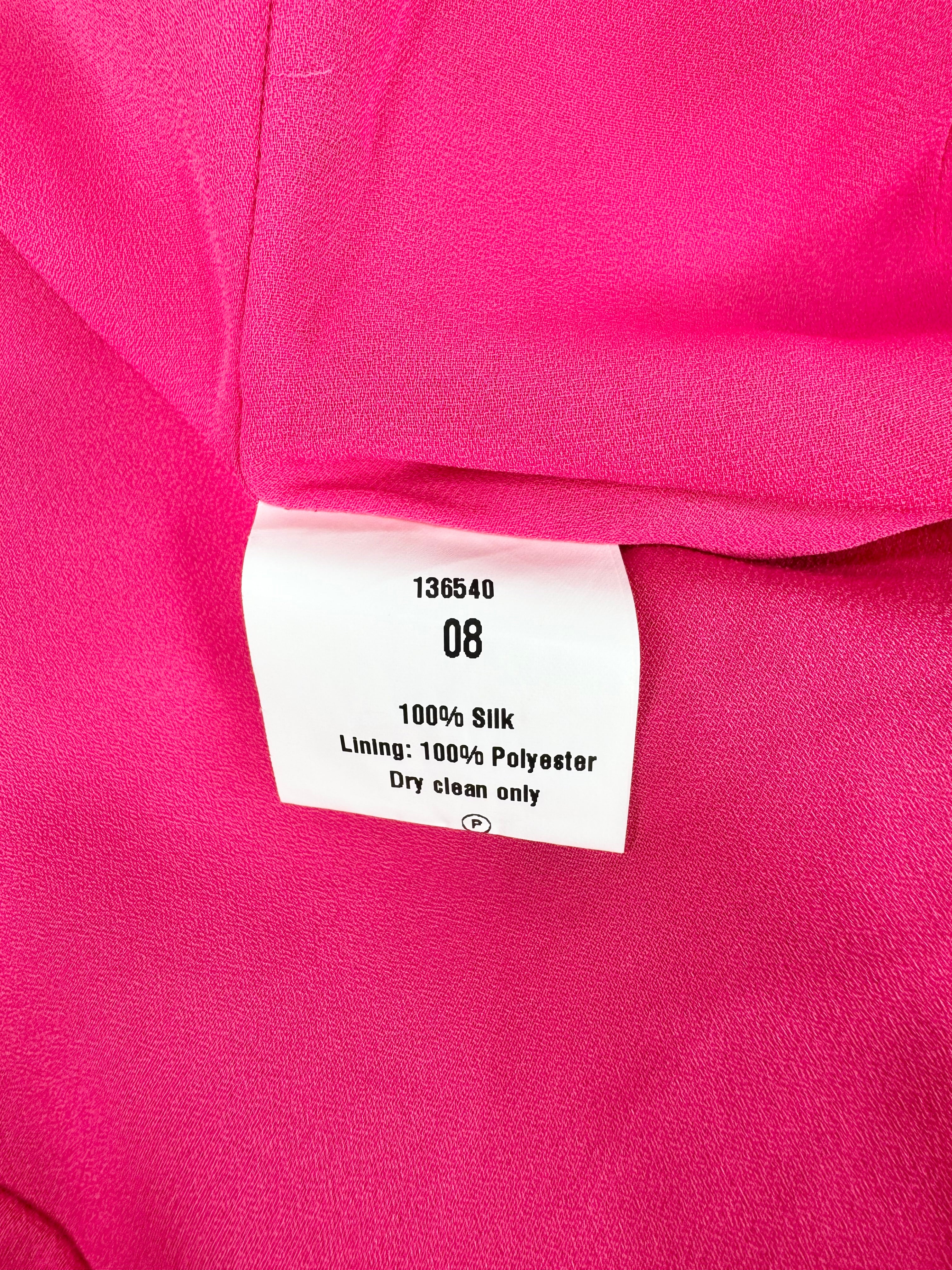 Bianca Spender Hot Pink Silk Jacket - AU8