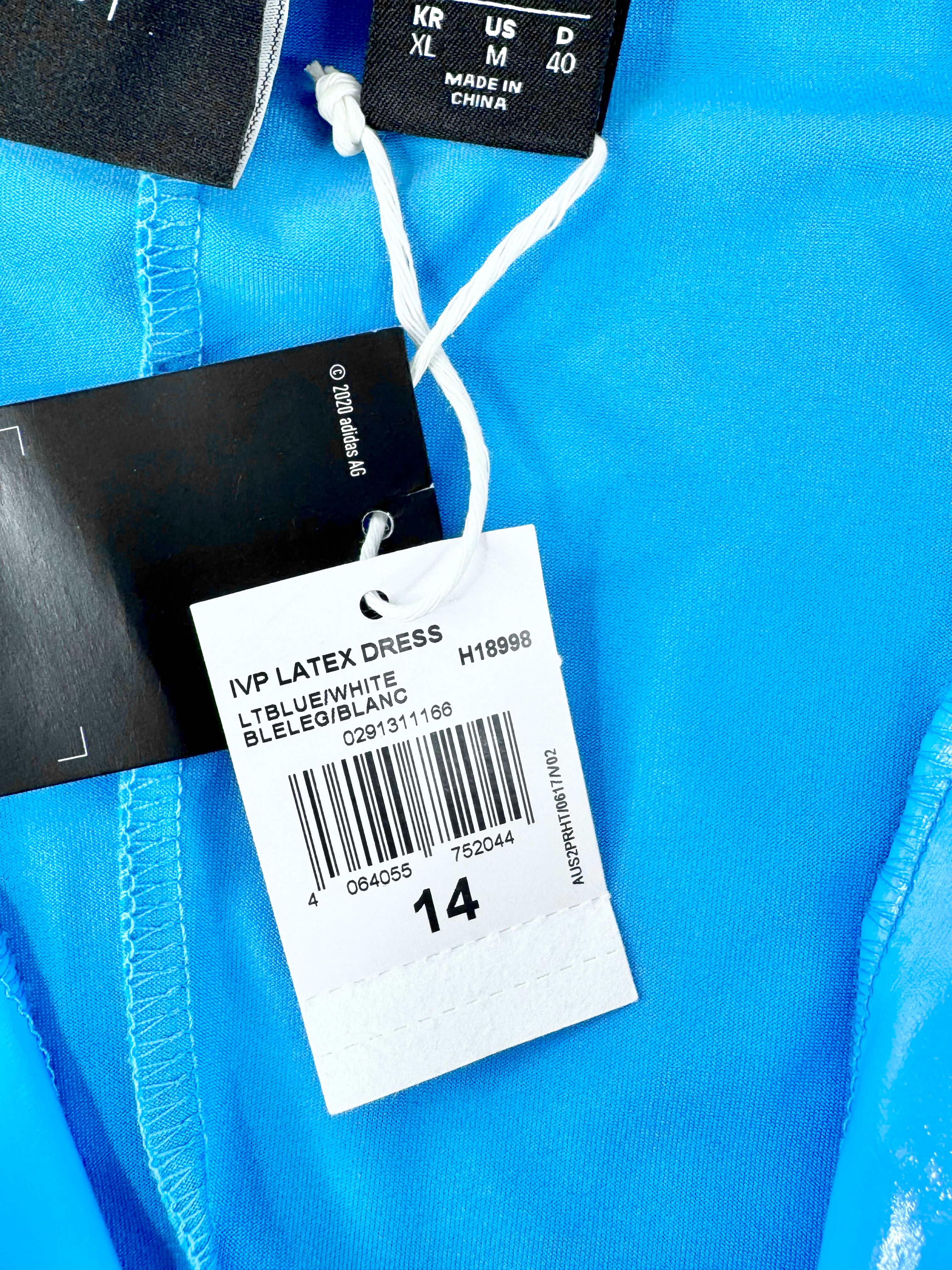 Adidas Ivy Park Sky Blue Latex Dress NWT - AU12/14
