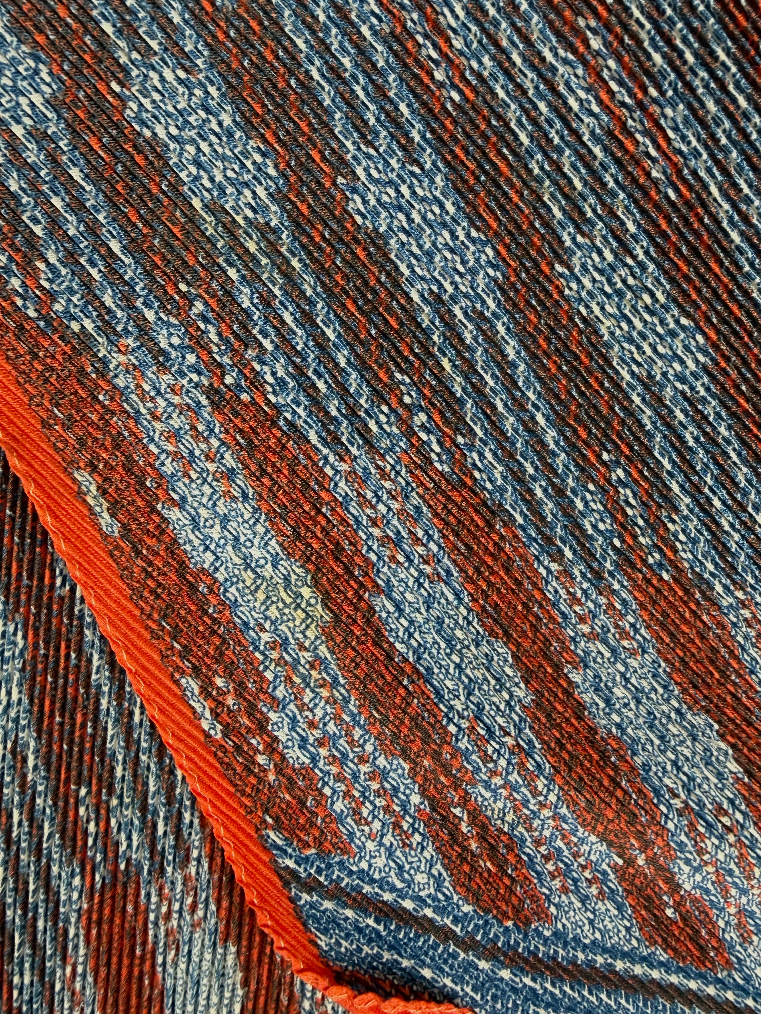Vintage Jacqmar Plisse Patterned Scarf