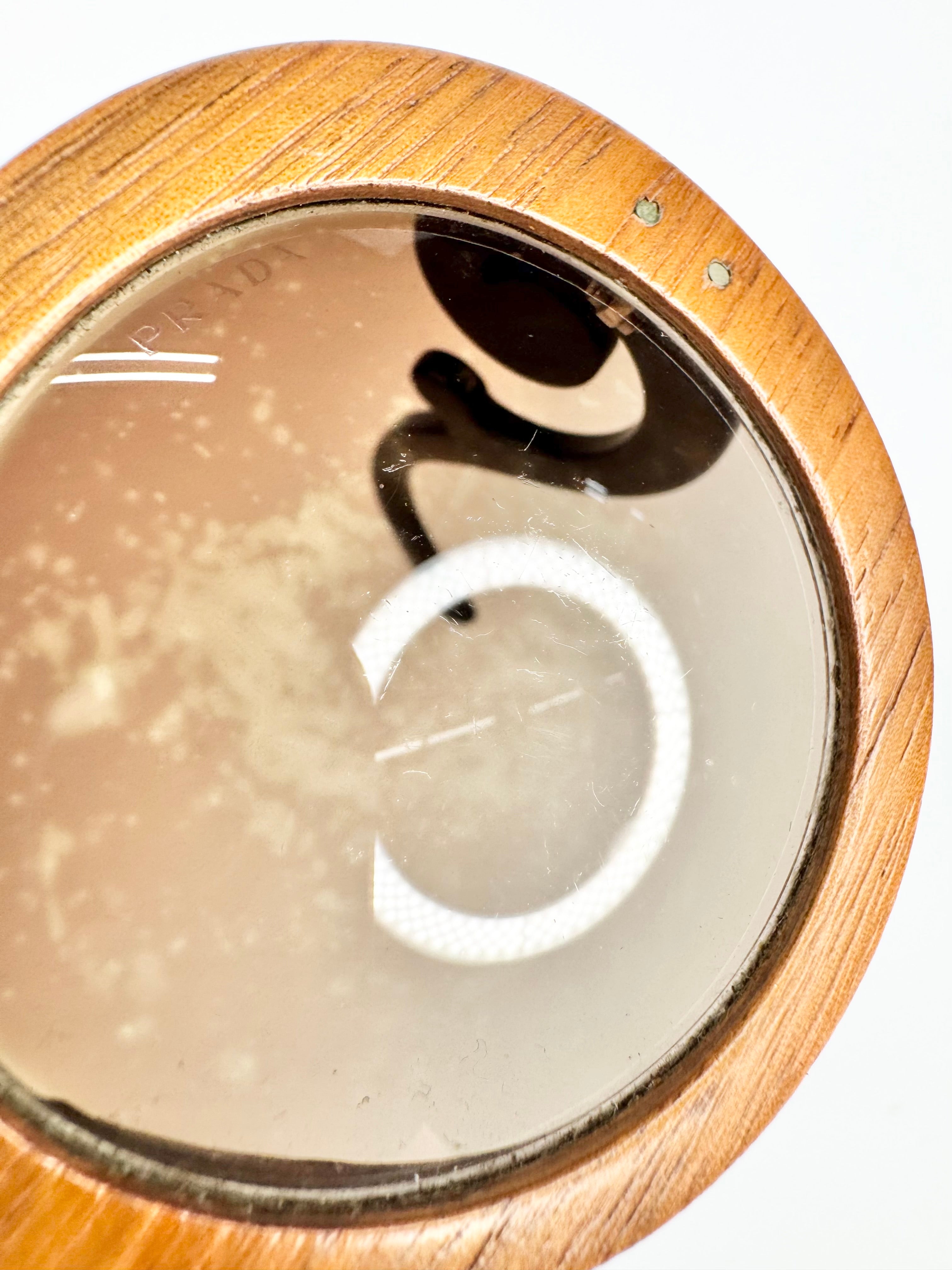 Prada Black & Wood Baroque Swirl Sunglasses