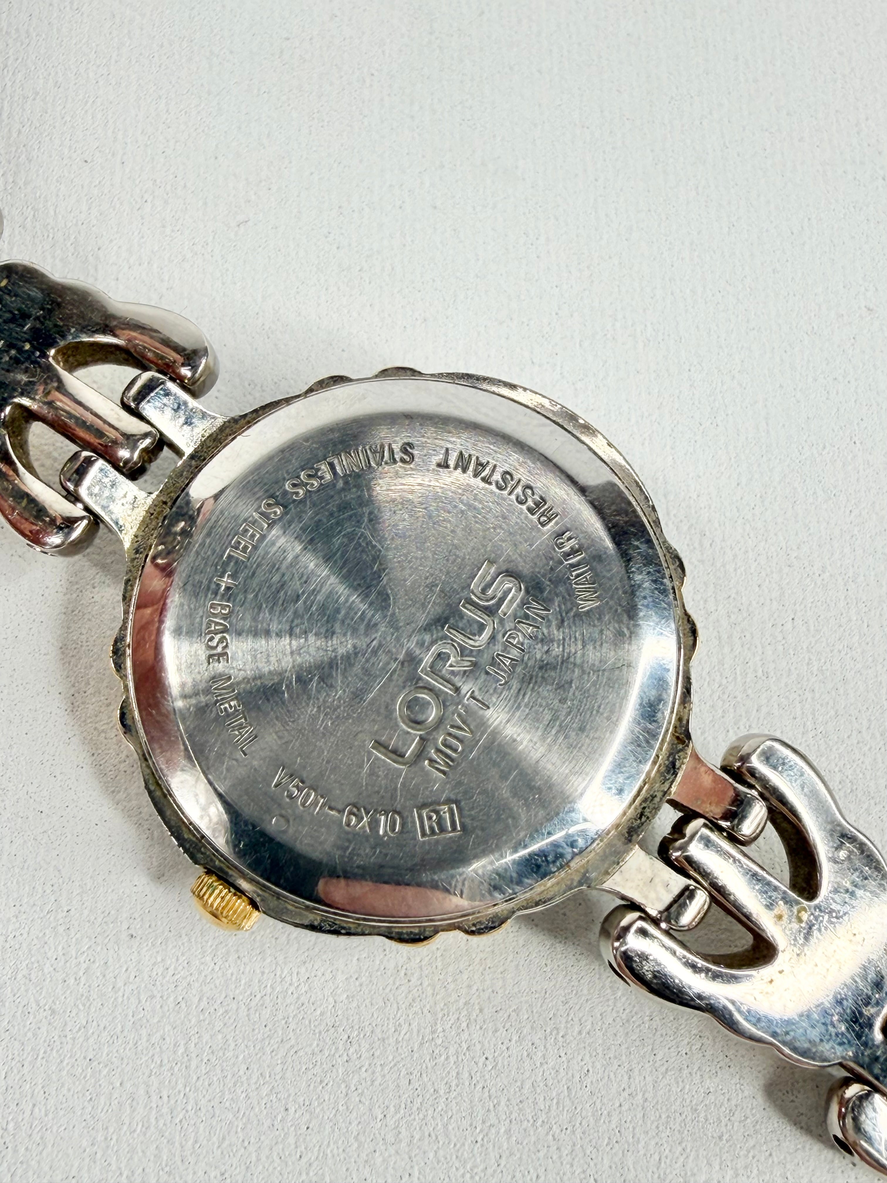 Lorus Gold & Silver Art Nouveau Bracelet Link Watch