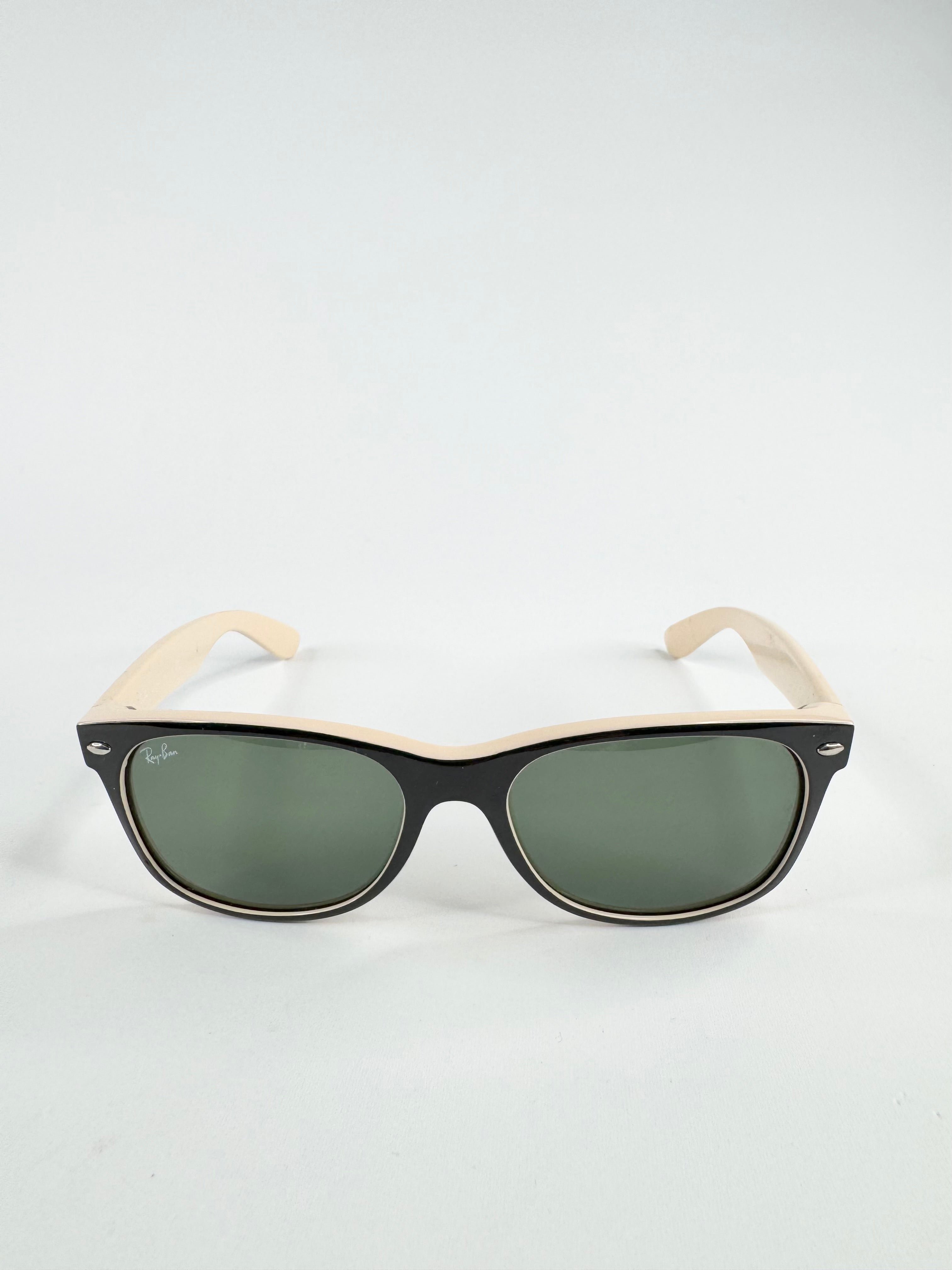 Ray Ban Black and Cream 'New Wayfarer' Sunglasses