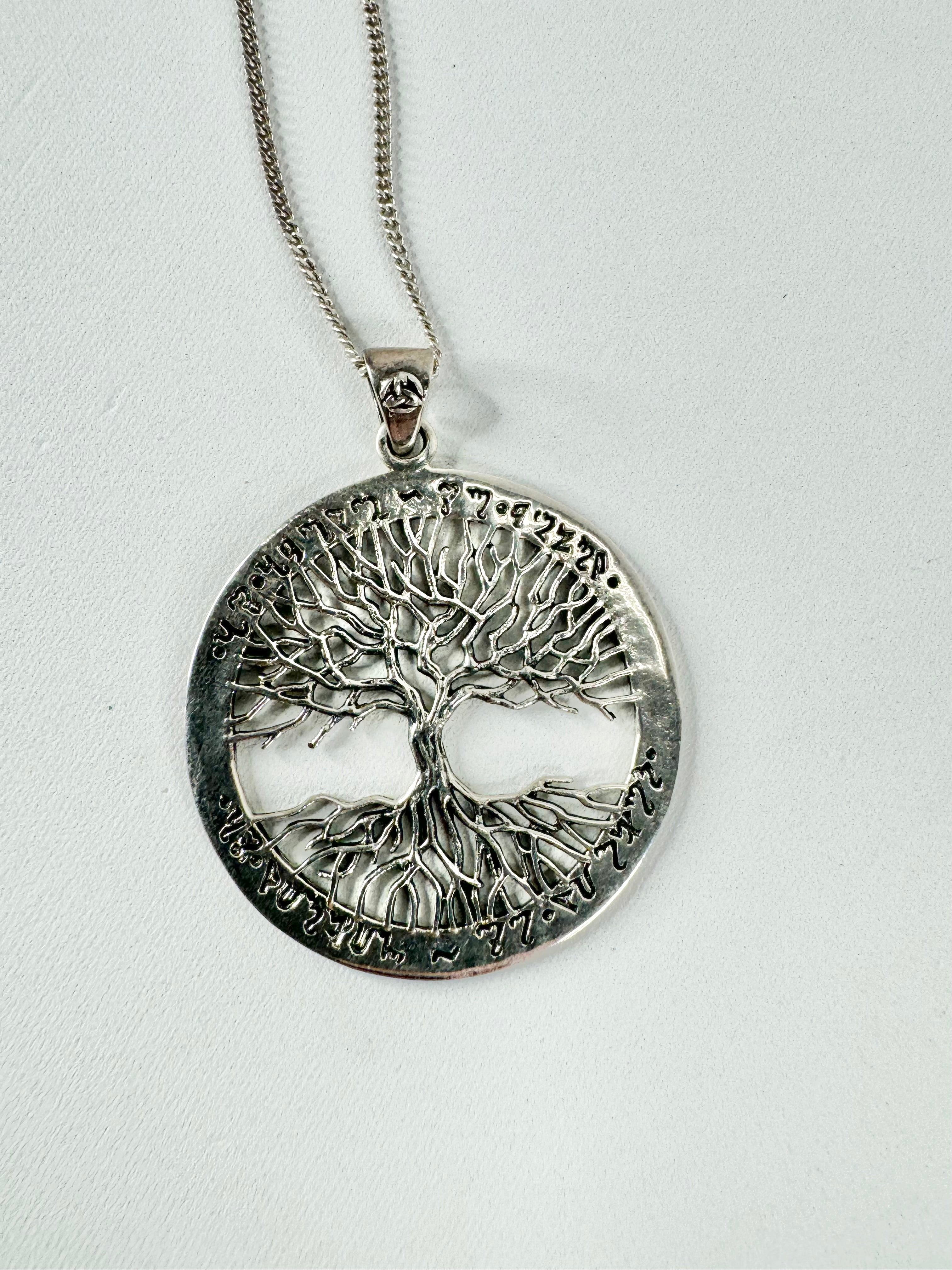 Silver Yggdrasil Tree of Life Pendant