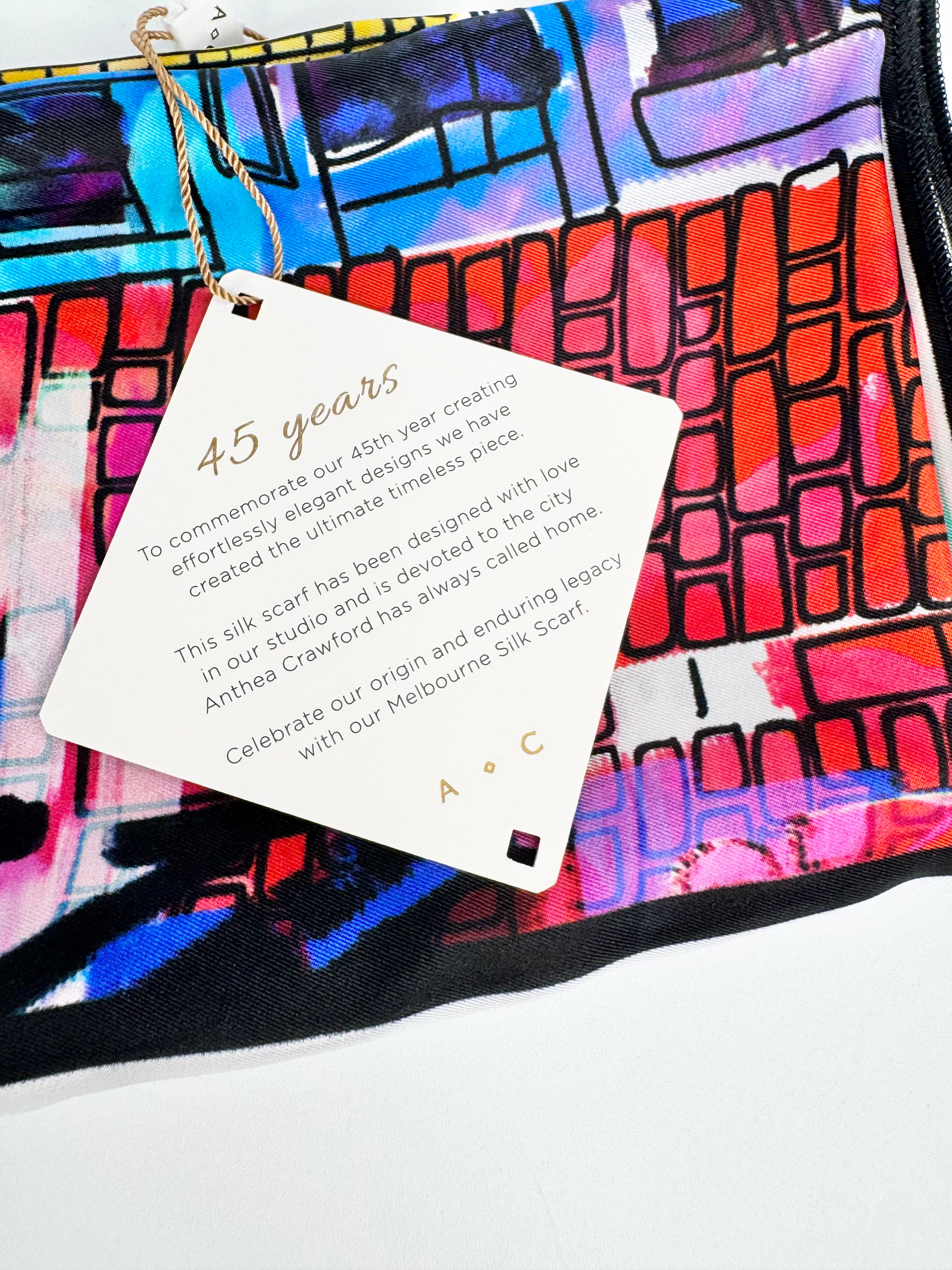 Anthea Crawford Silk 'Melbourne' Scarf NWT